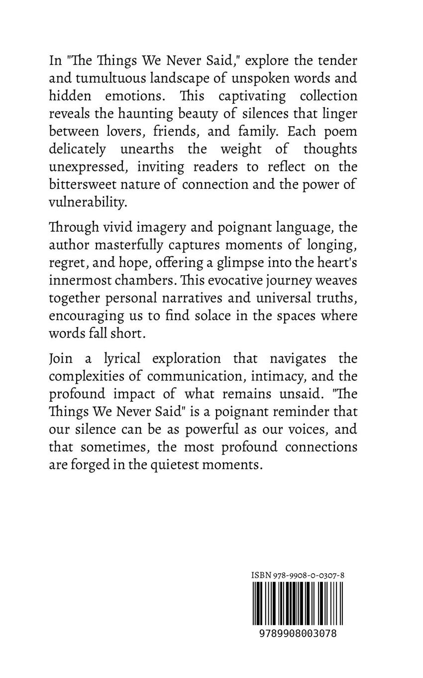 Rückseitencover The Things We Never Said