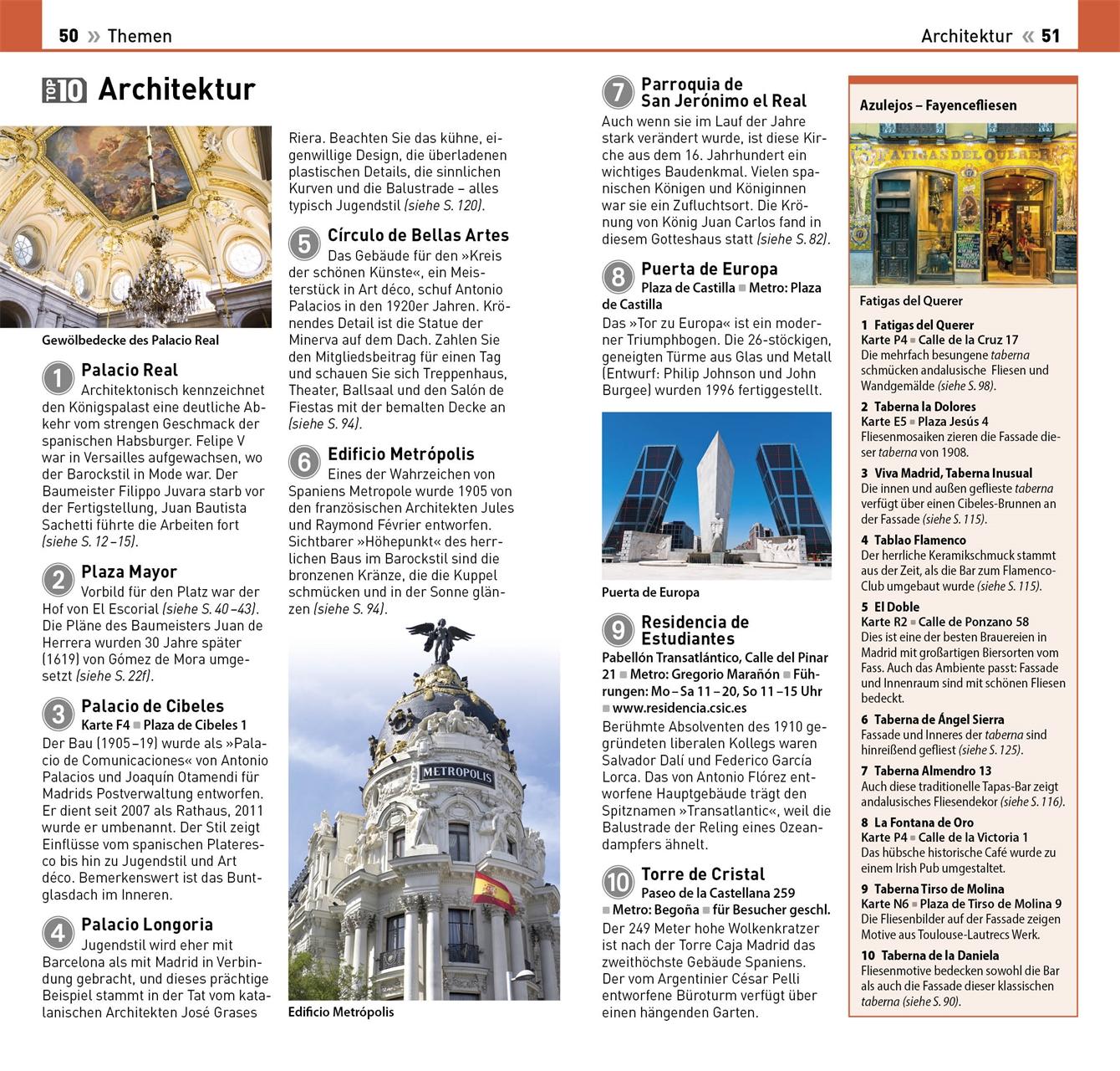 Beispielinhalt (Bild) TOP10 Reiseführer Madrid
