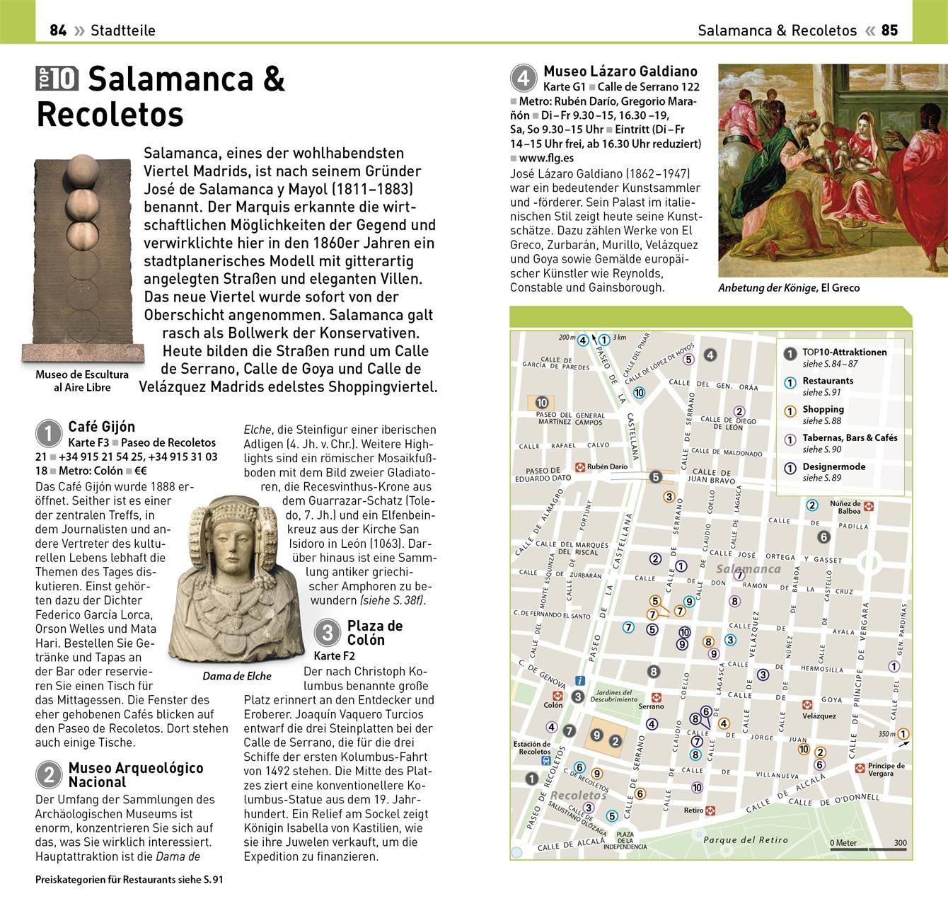 Beispielinhalt (Bild) TOP10 Reiseführer Madrid