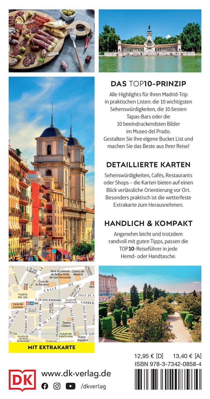 Rückseitencover TOP10 Reiseführer Madrid