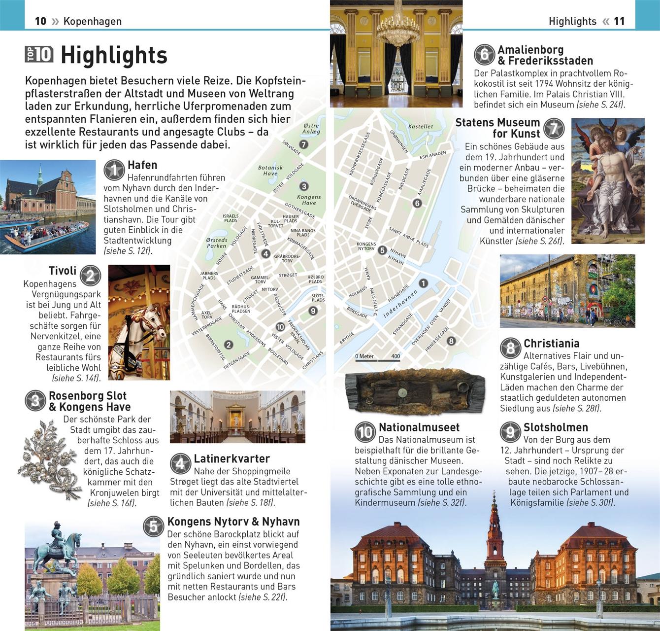 Beispielinhalt (Bild) TOP10 Reiseführer Kopenhagen