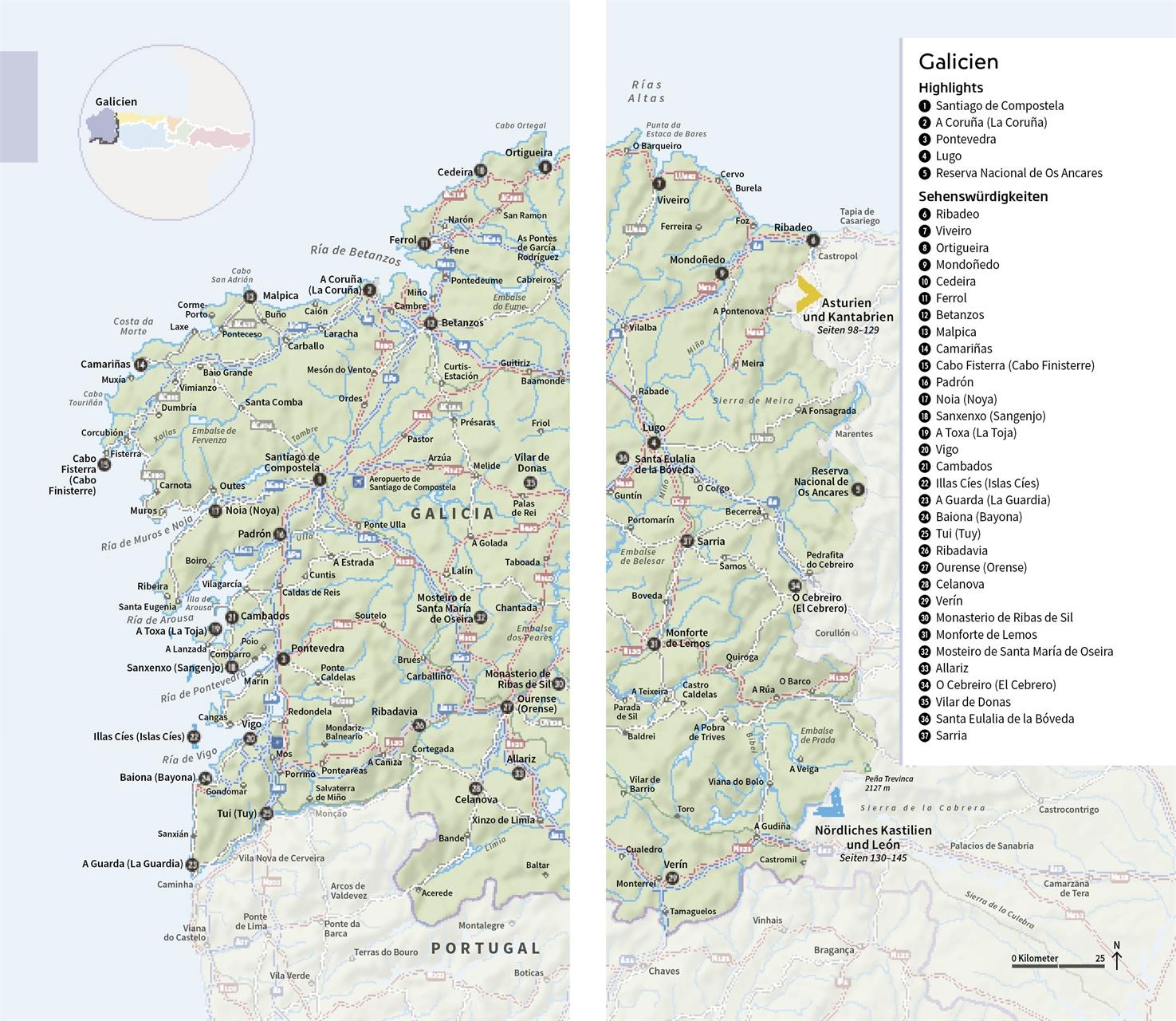 Beispielinhalt (Bild) Vis-à-Vis Reiseführer Nordspanien