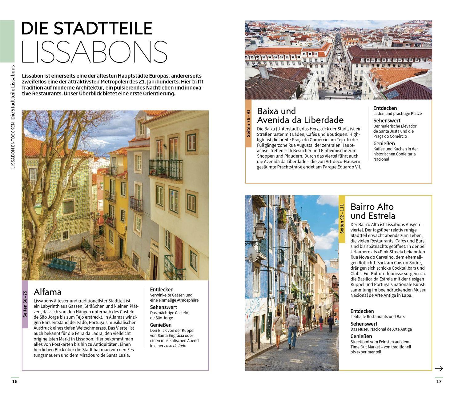 Beispielinhalt (Bild) Vis-à-Vis Reiseführer Lissabon