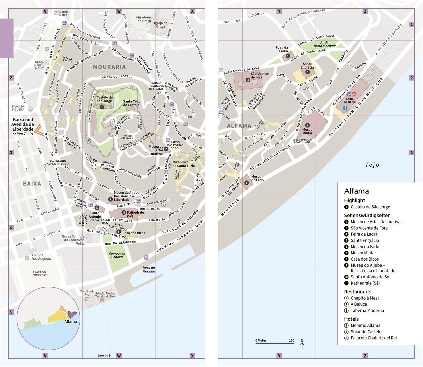 Beispielinhalt (Bild) Vis-à-Vis Reiseführer Lissabon