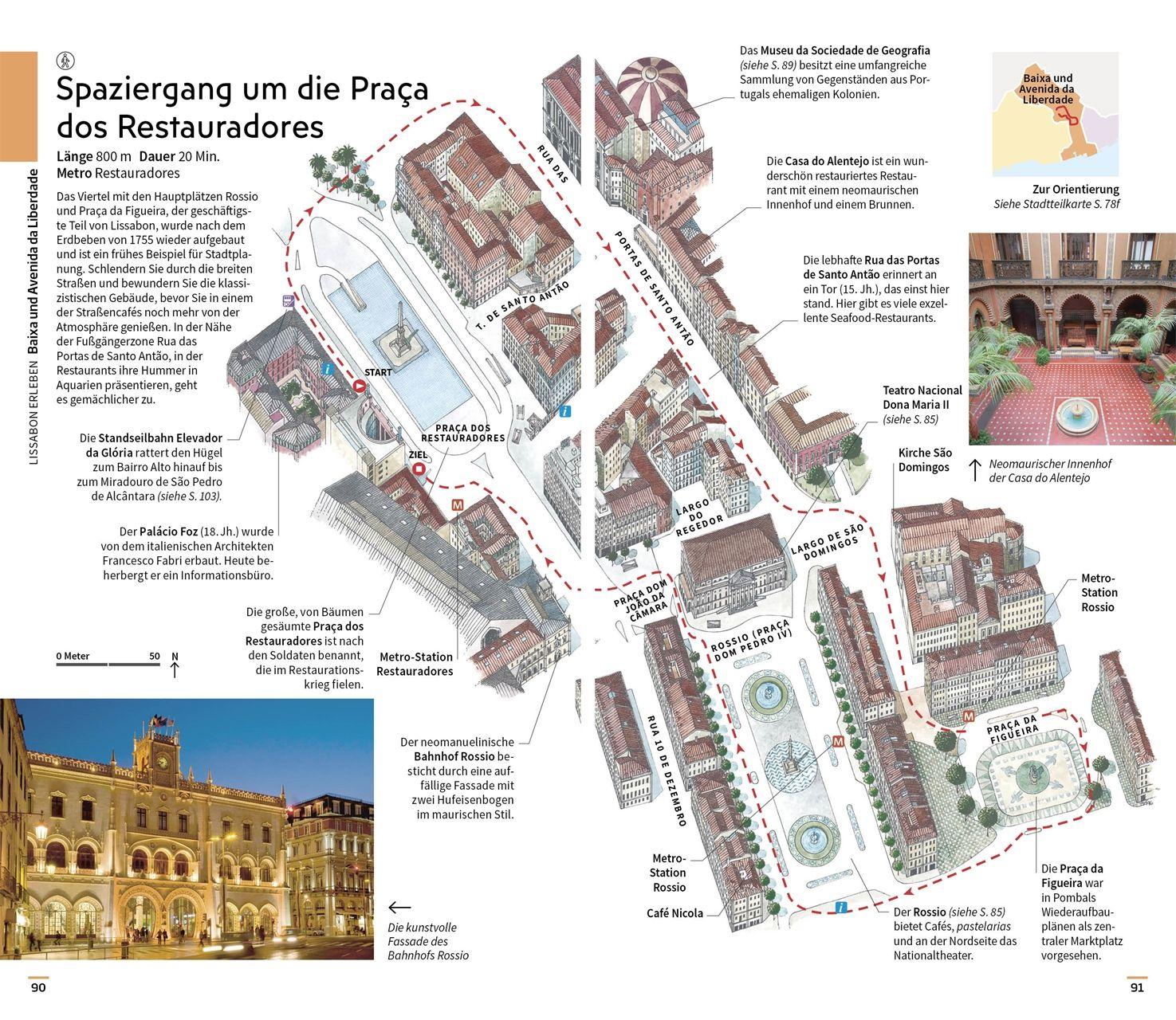 Beispielinhalt (Bild) Vis-à-Vis Reiseführer Lissabon