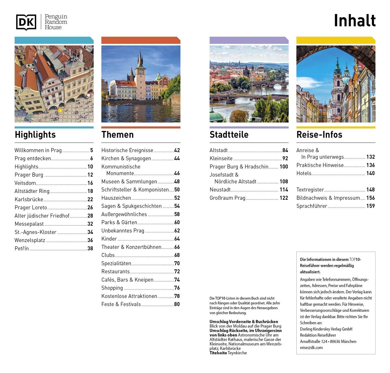 Beispielinhalt (Bild) TOP10 Reiseführer Prag