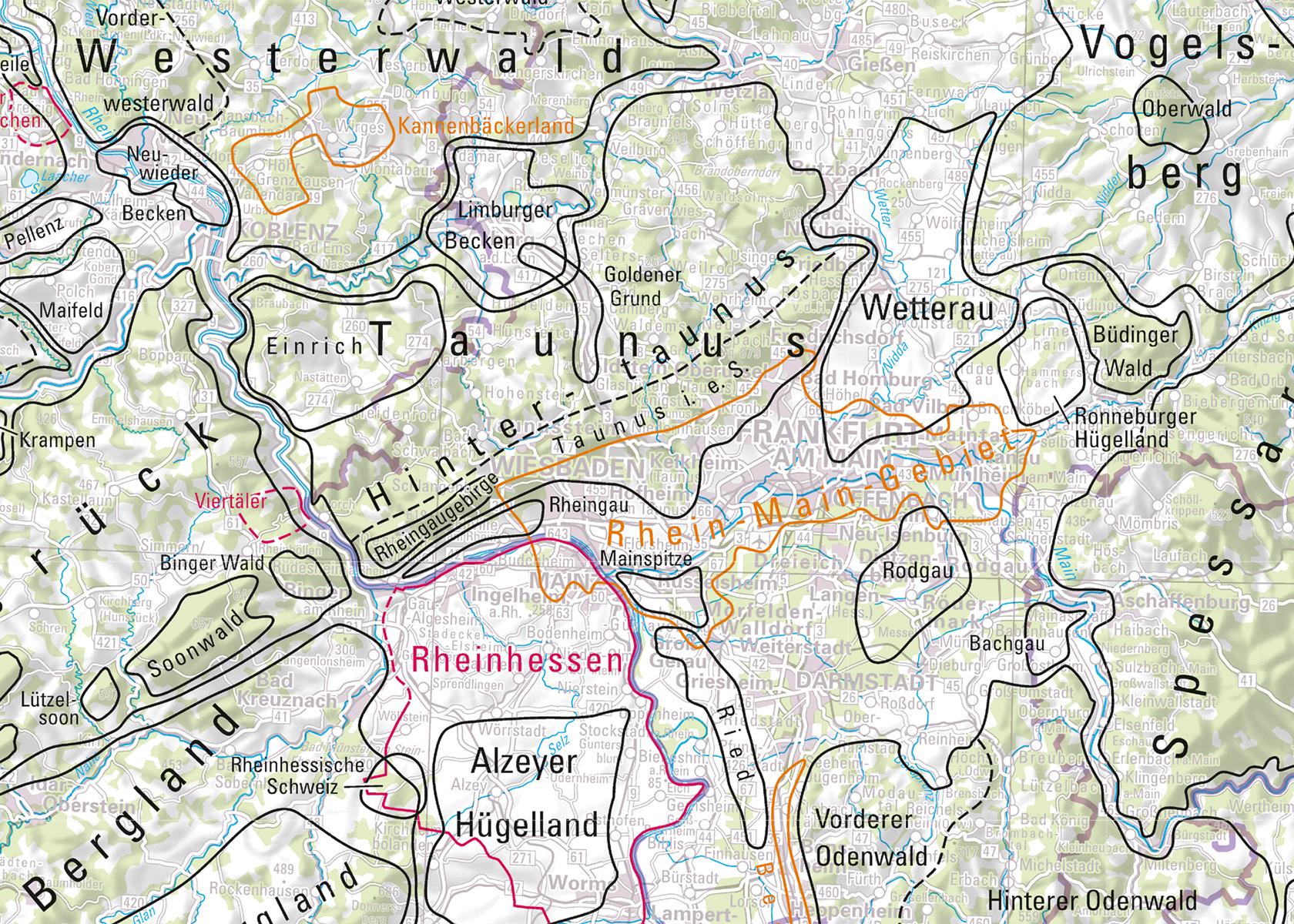 Beispielinhalt (Bild) Deutschland Landschaftskarte