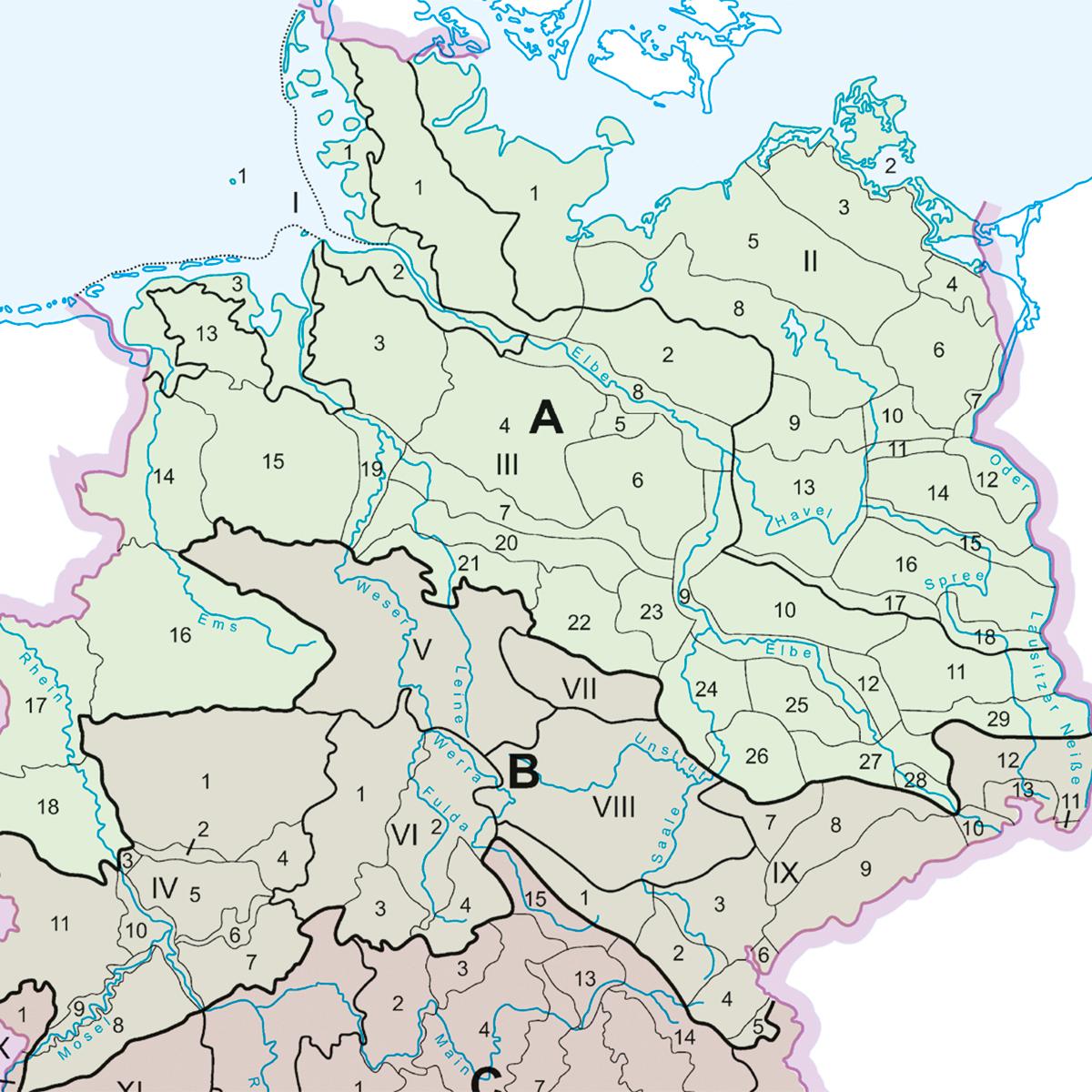 Beispielinhalt (Bild) Deutschland Landschaftskarte