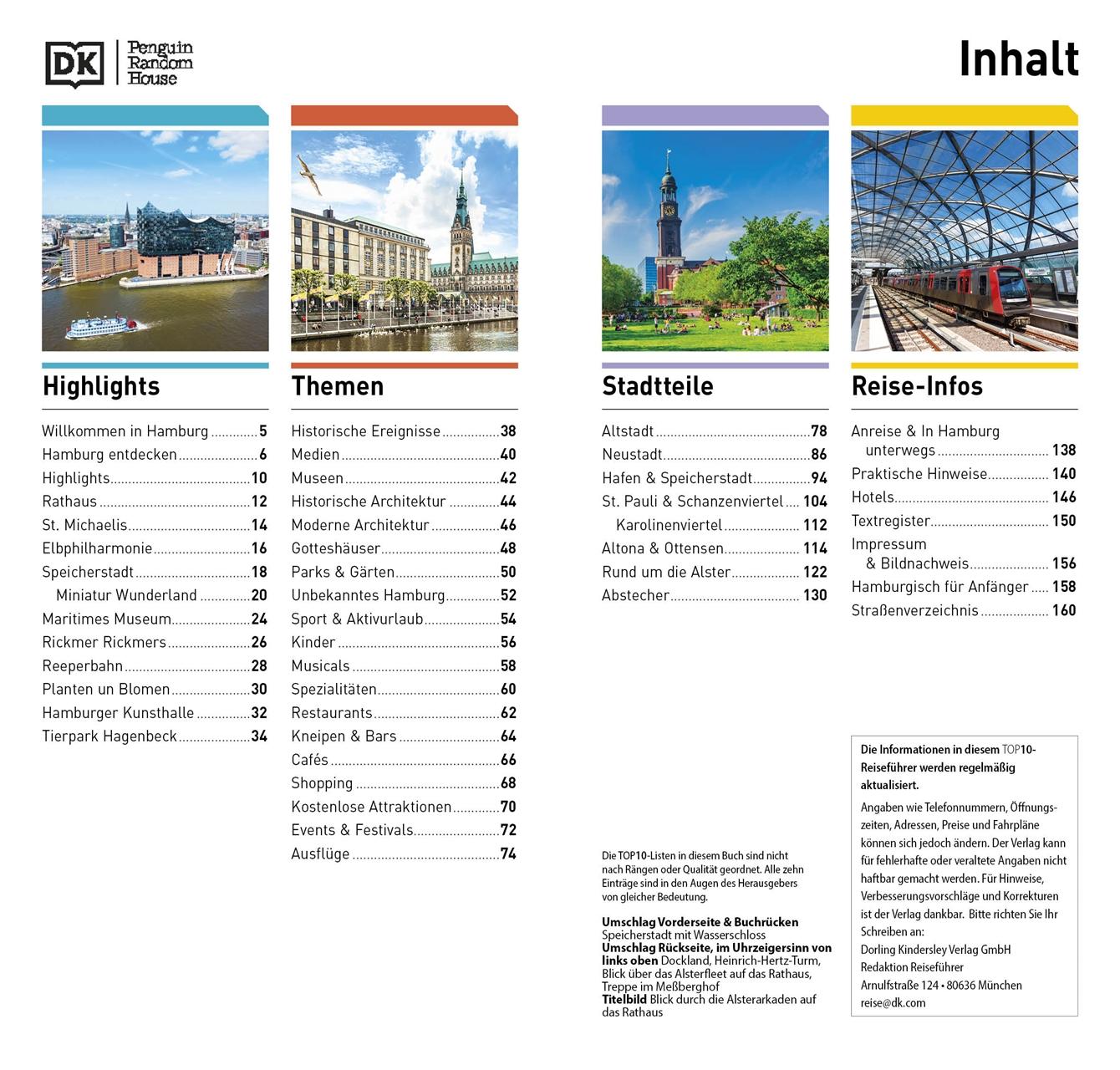 Beispielinhalt (Bild) TOP10 Reiseführer Hamburg