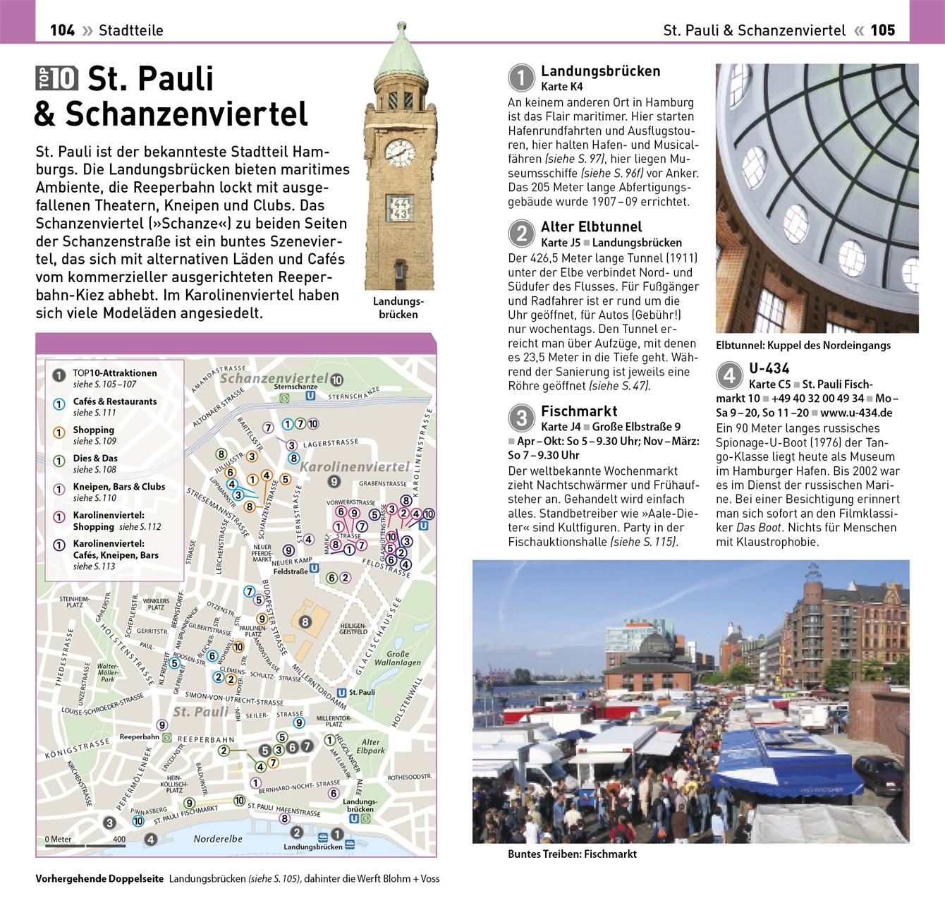 Beispielinhalt (Bild) TOP10 Reiseführer Hamburg