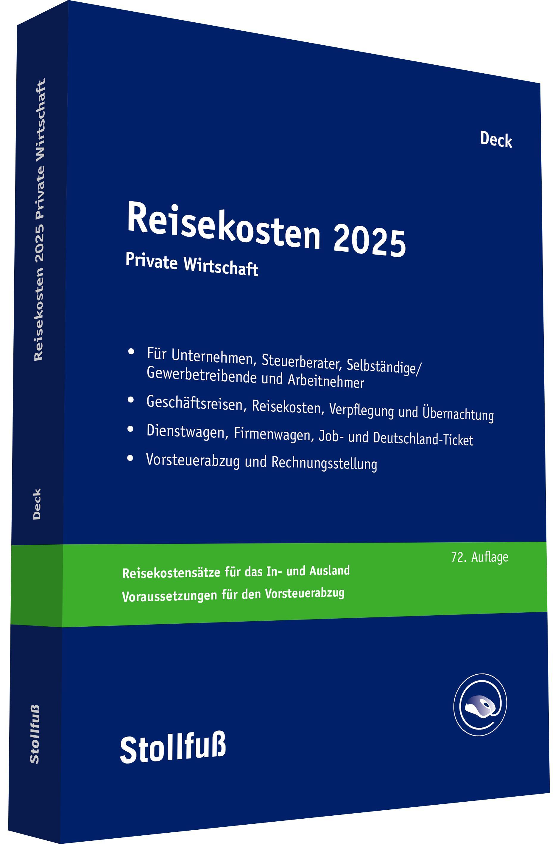 Vorderes Coverbild Reisekosten 2025