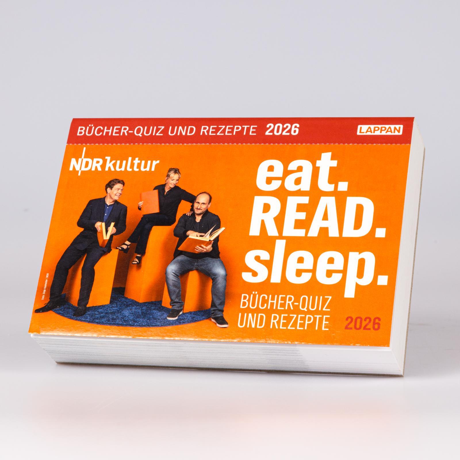 Beispielinhalt (Bild) eat.READ.sleep Tageskalender 2026