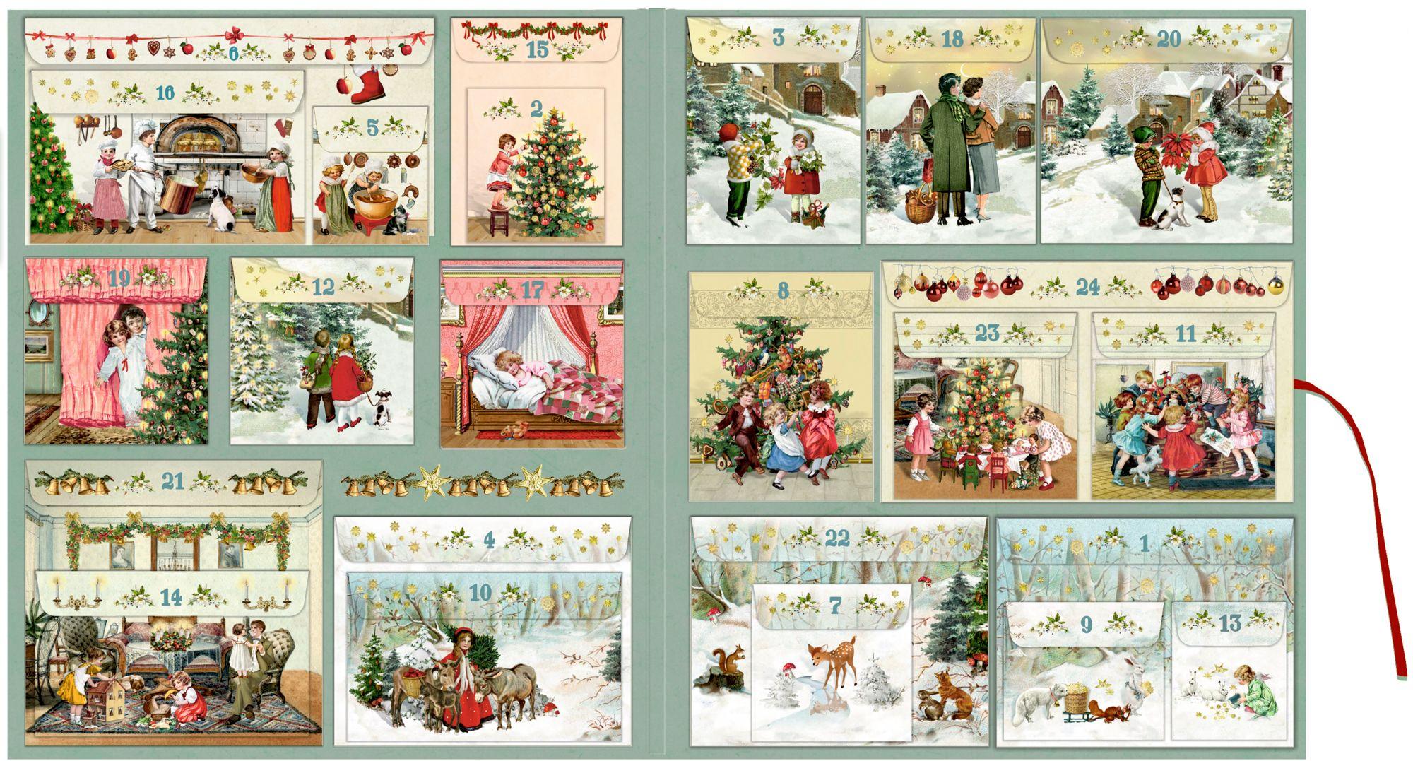 Beispielinhalt (Bild) Coffee-Table-Adventskalender - Nostalgische Weihnachtszeit