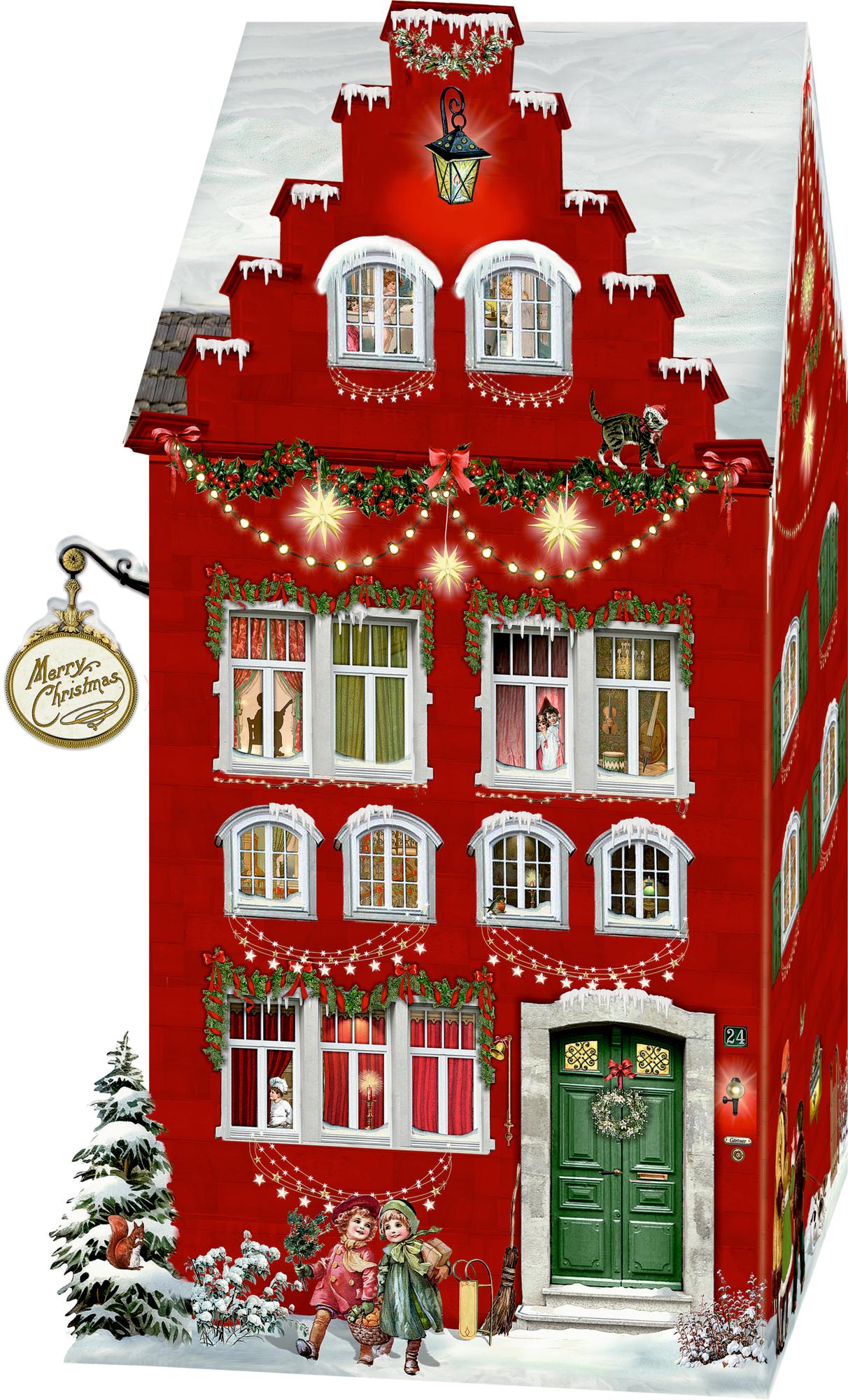 Vorderes Coverbild Aufstell-Adventskalender - Happy Christmas Home (mit LED)