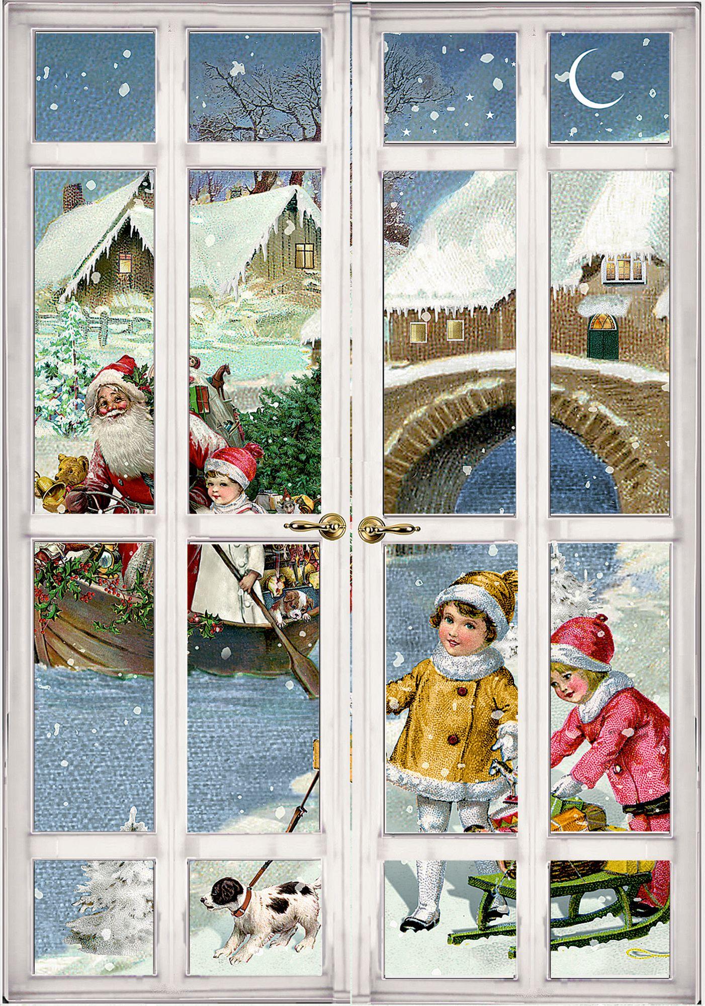Beispielinhalt (Bild) Mini-Adventskalender - Nostalgische Adventsfenster