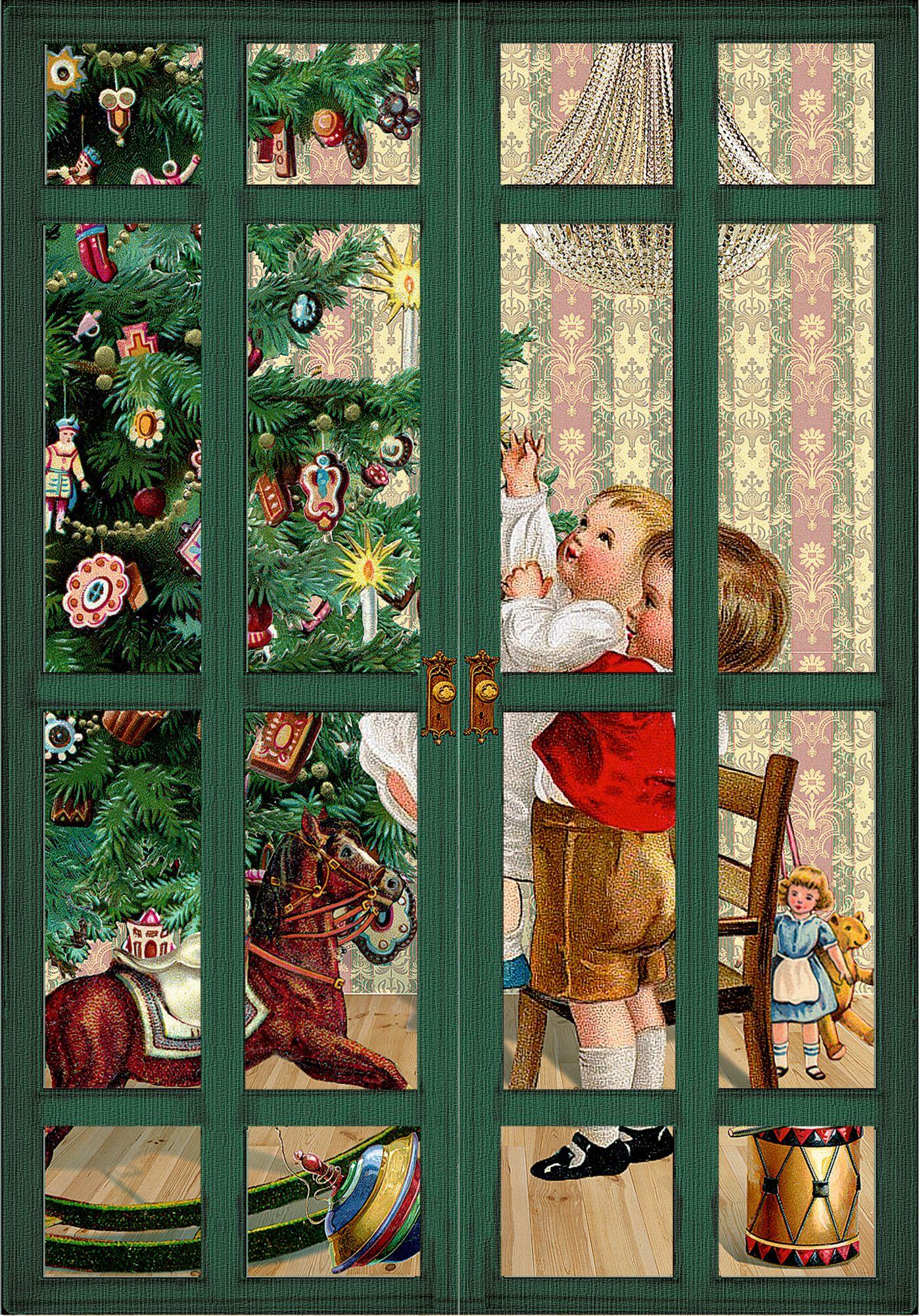 Beispielinhalt (Bild) Mini-Adventskalender - Nostalgische Adventsfenster