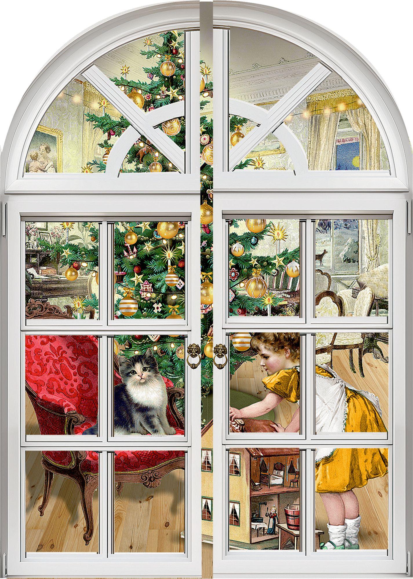 Beispielinhalt (Bild) Mini-Adventskalender - Nostalgische Adventsfenster