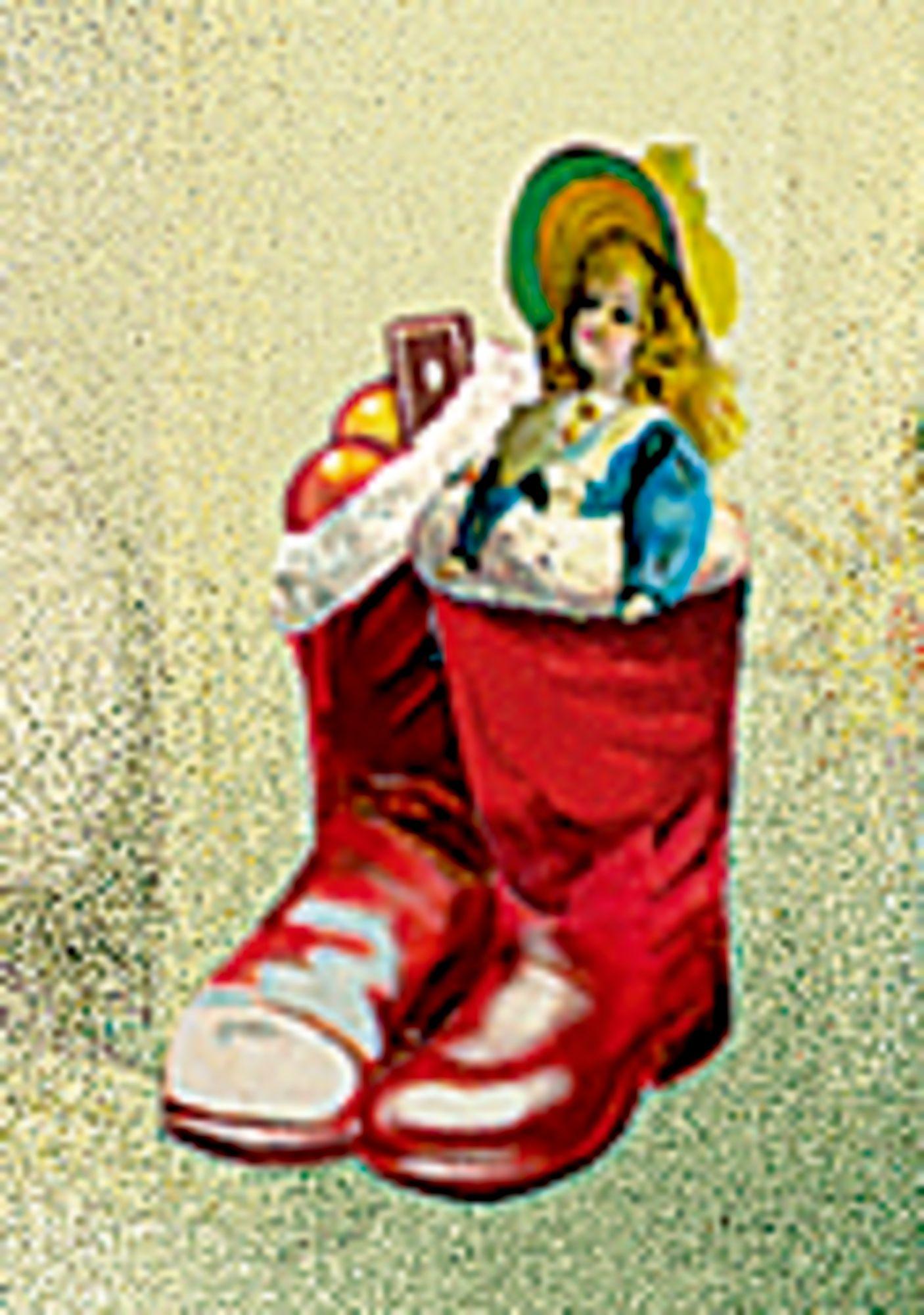 Beispielinhalt (Bild) Mini-Adventskalender - Nostalgische Adventsfenster