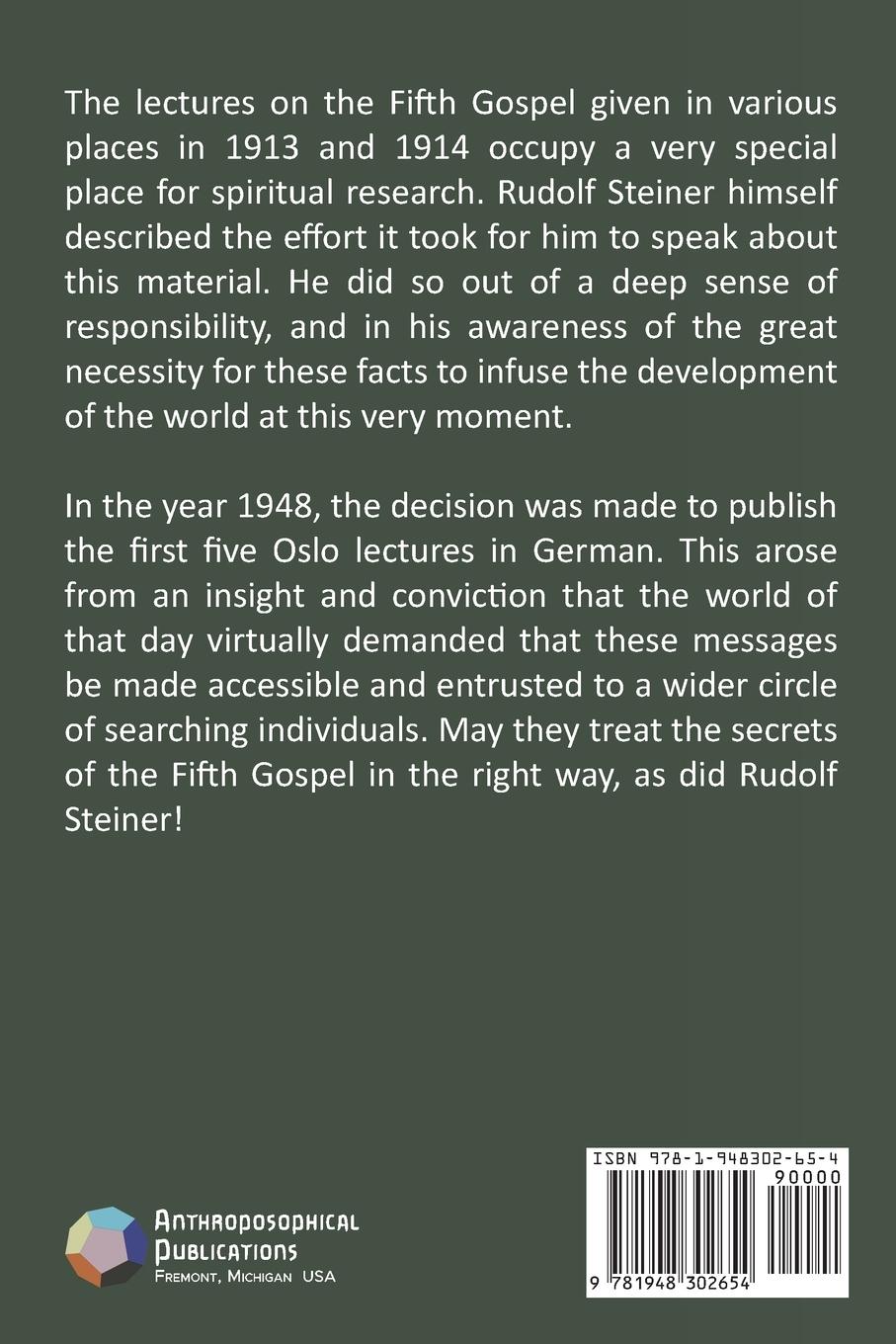 Rückseitencover The Fifth Gospel