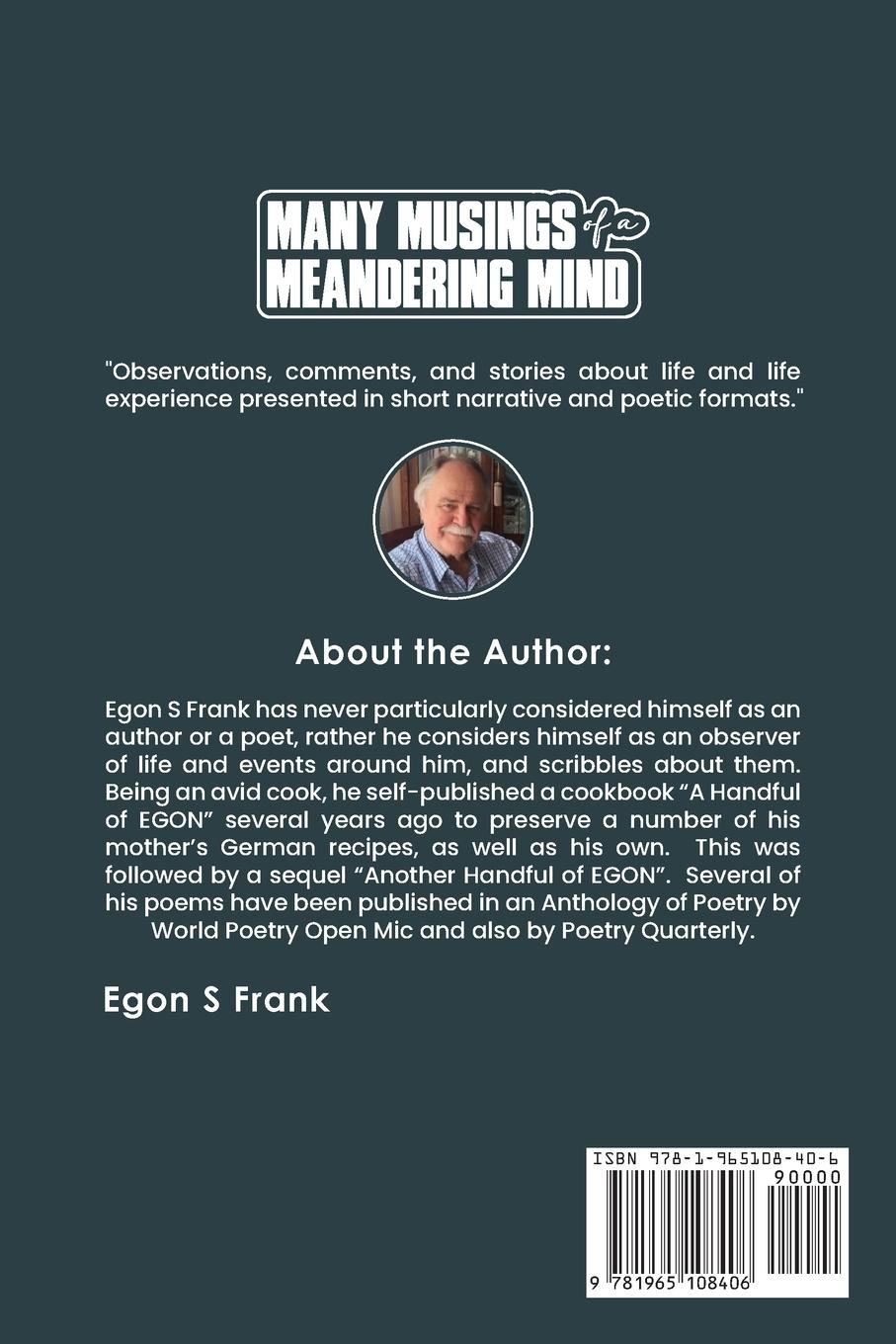 Rückseitencover Many Musings of a Meandering Mind