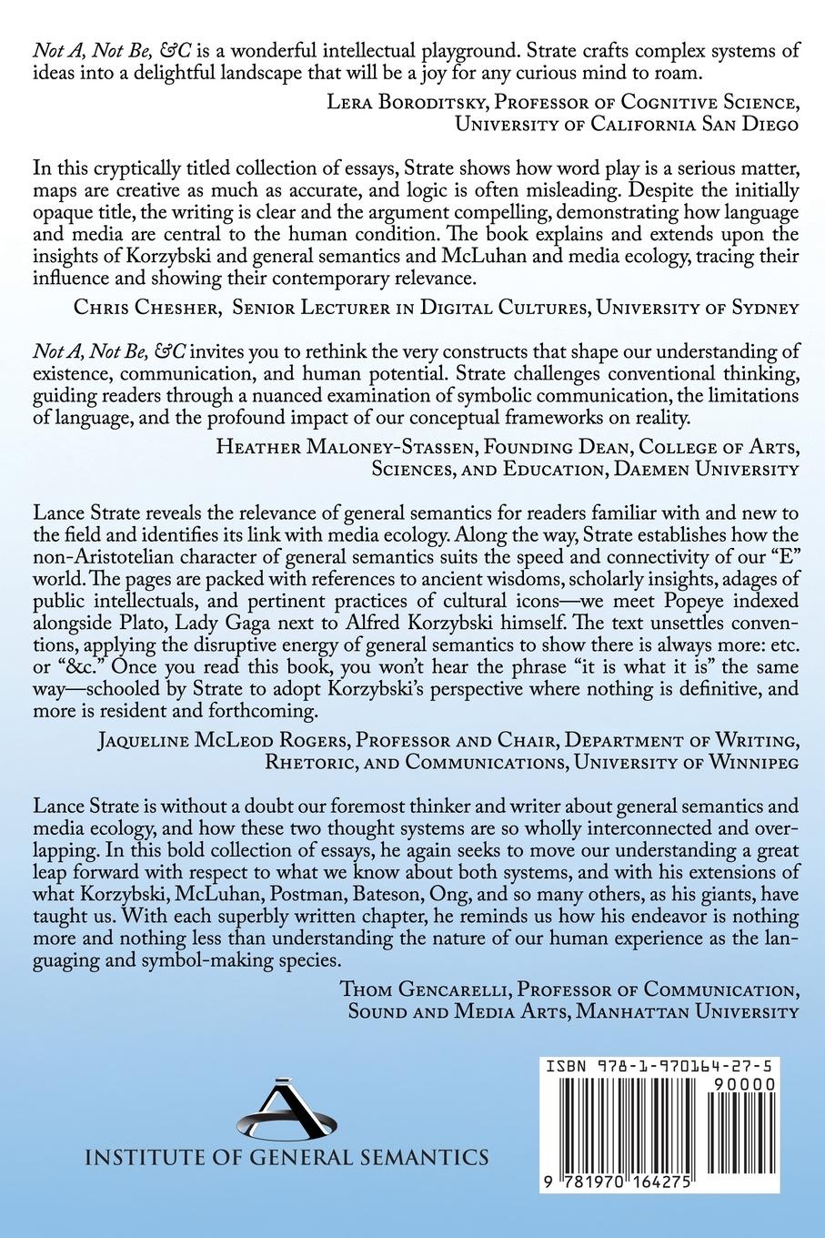 Rückseitencover Not A, Not Be, &c