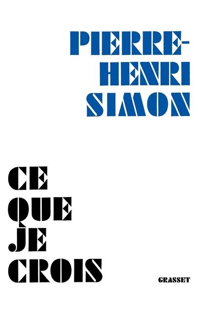 Vorderes Coverbild Ce que je crois