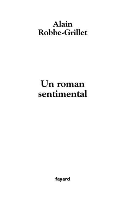 Vorderes Coverbild Un roman sentimental