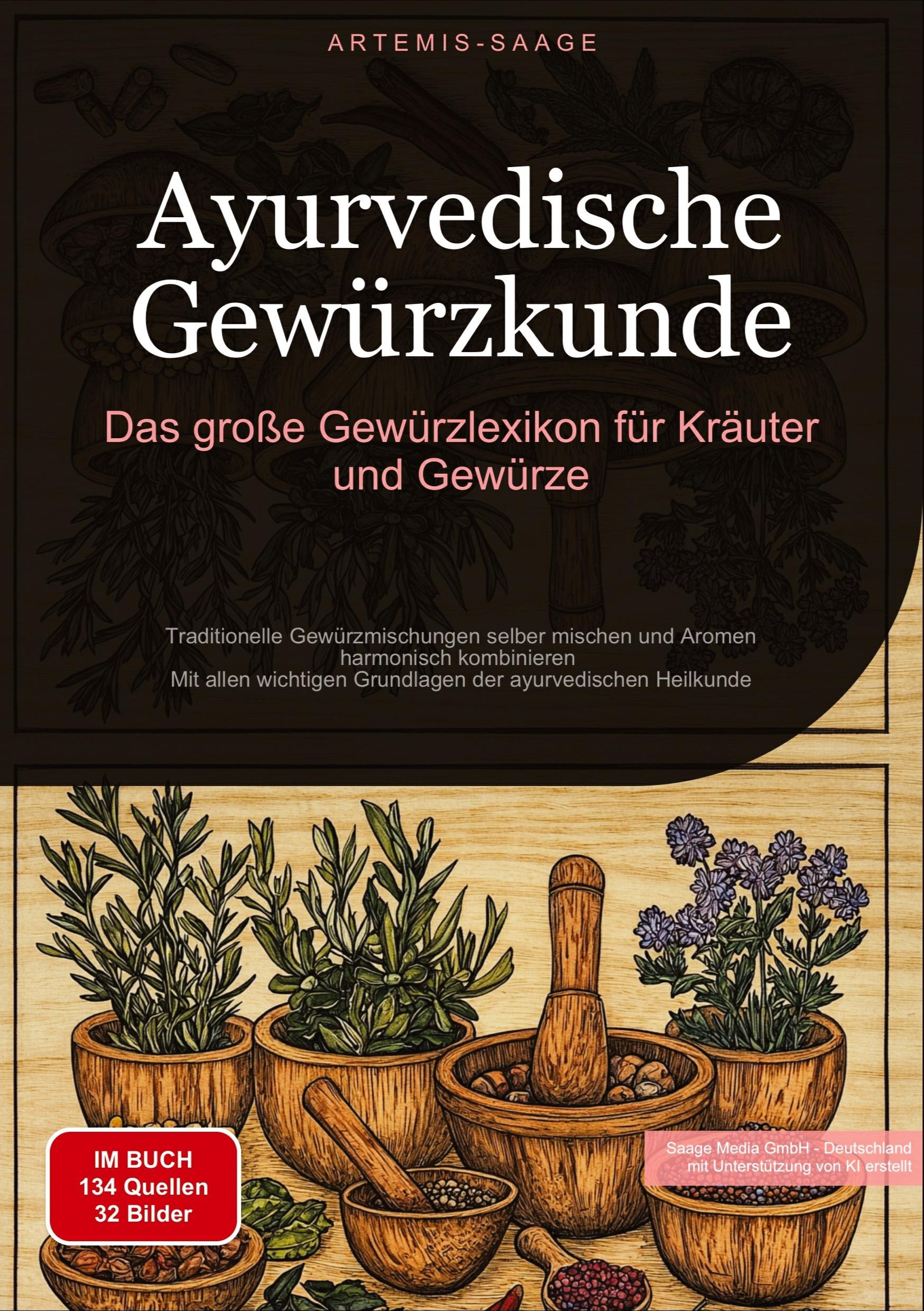 Vorderes Coverbild Ayurvedische Gewürzkunde: Das große Gewürzlexikon für Kräuter und Gewürze