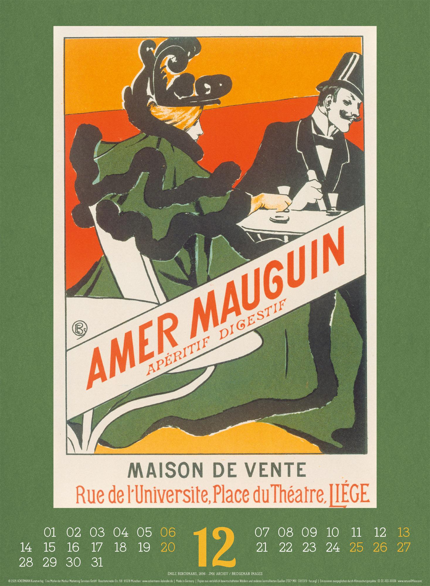 Beispielinhalt (Bild) Bar Time Kalender 2026