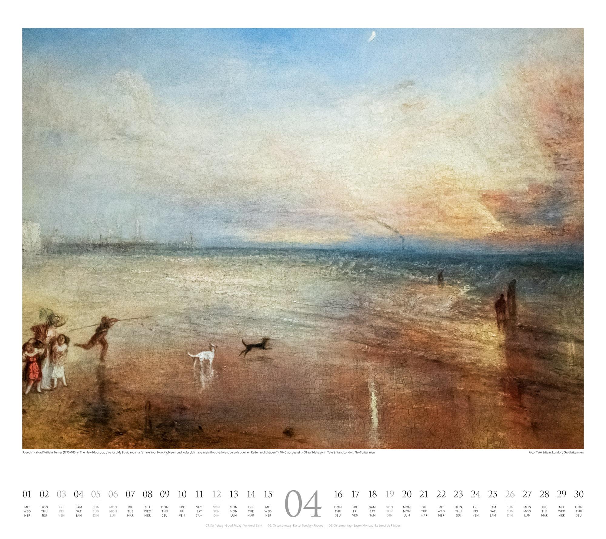 Beispielinhalt (Bild) William Turner Kalender 2026