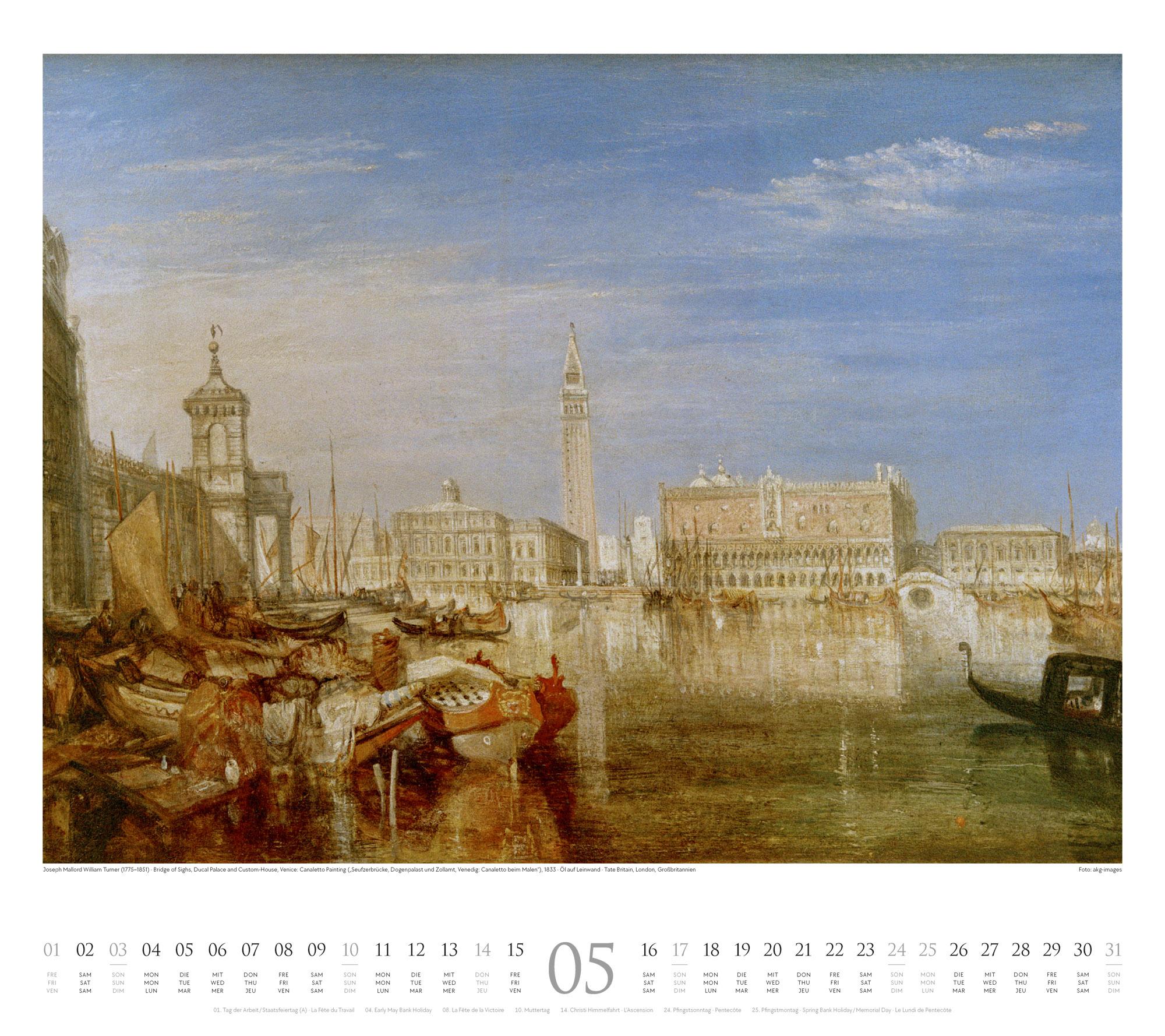 Beispielinhalt (Bild) William Turner Kalender 2026