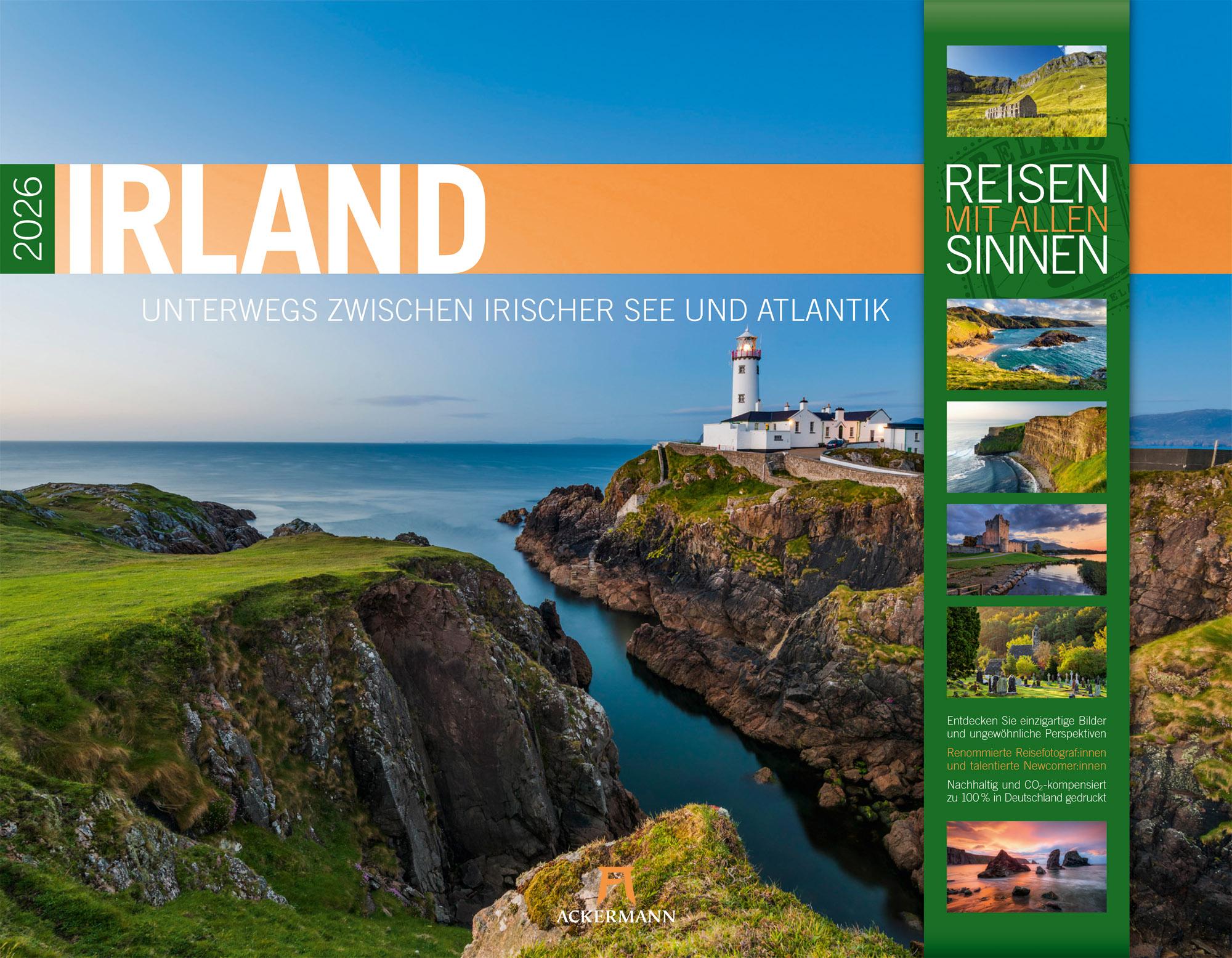 Vorderes Coverbild Irland Kalender 2026 | Unterwegs zwischen Irischer See und Atlantik