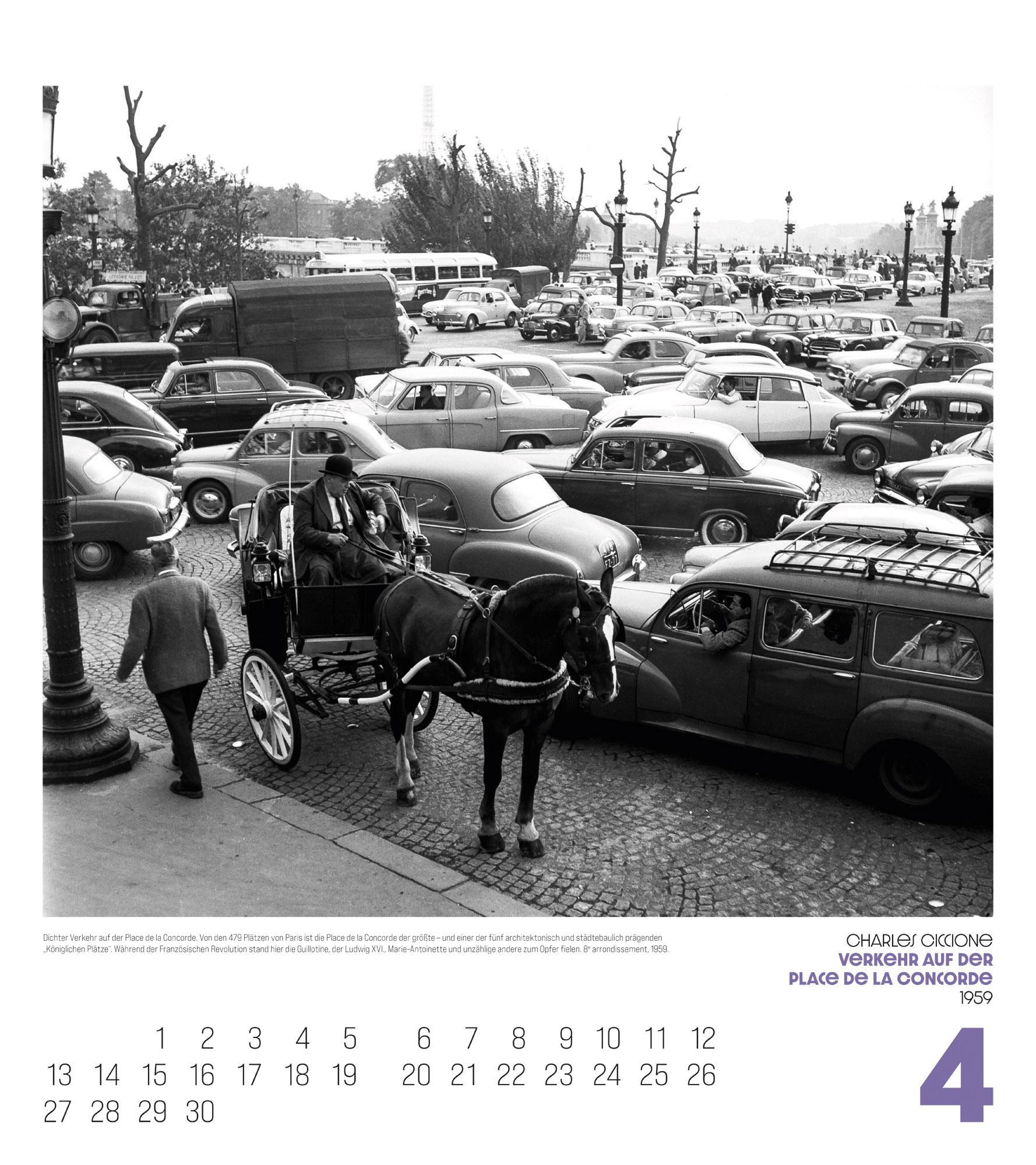 Beispielinhalt (Bild) Paris, mon amour Kalender 2026