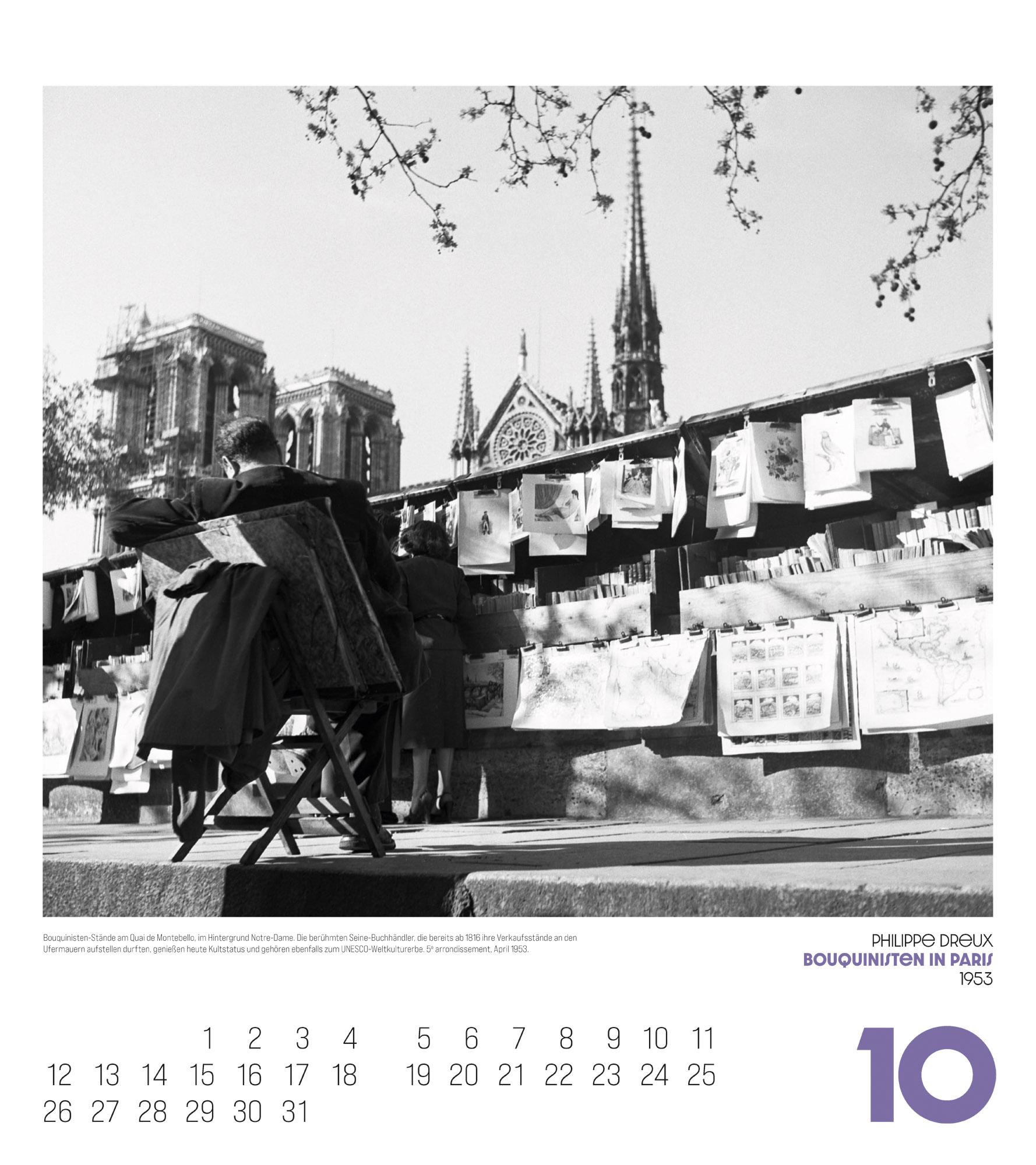 Beispielinhalt (Bild) Paris, mon amour Kalender 2026