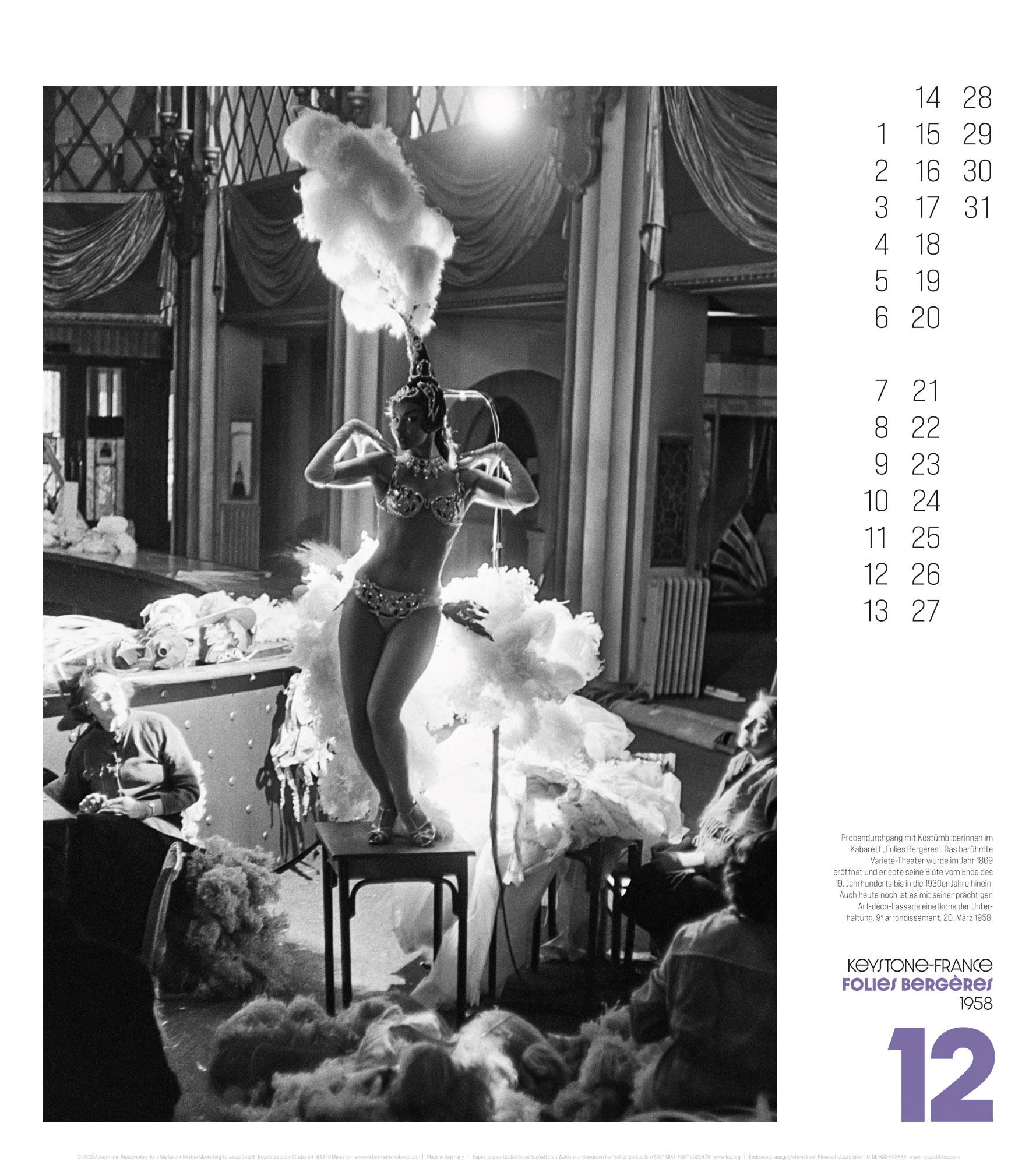 Beispielinhalt (Bild) Paris, mon amour Kalender 2026