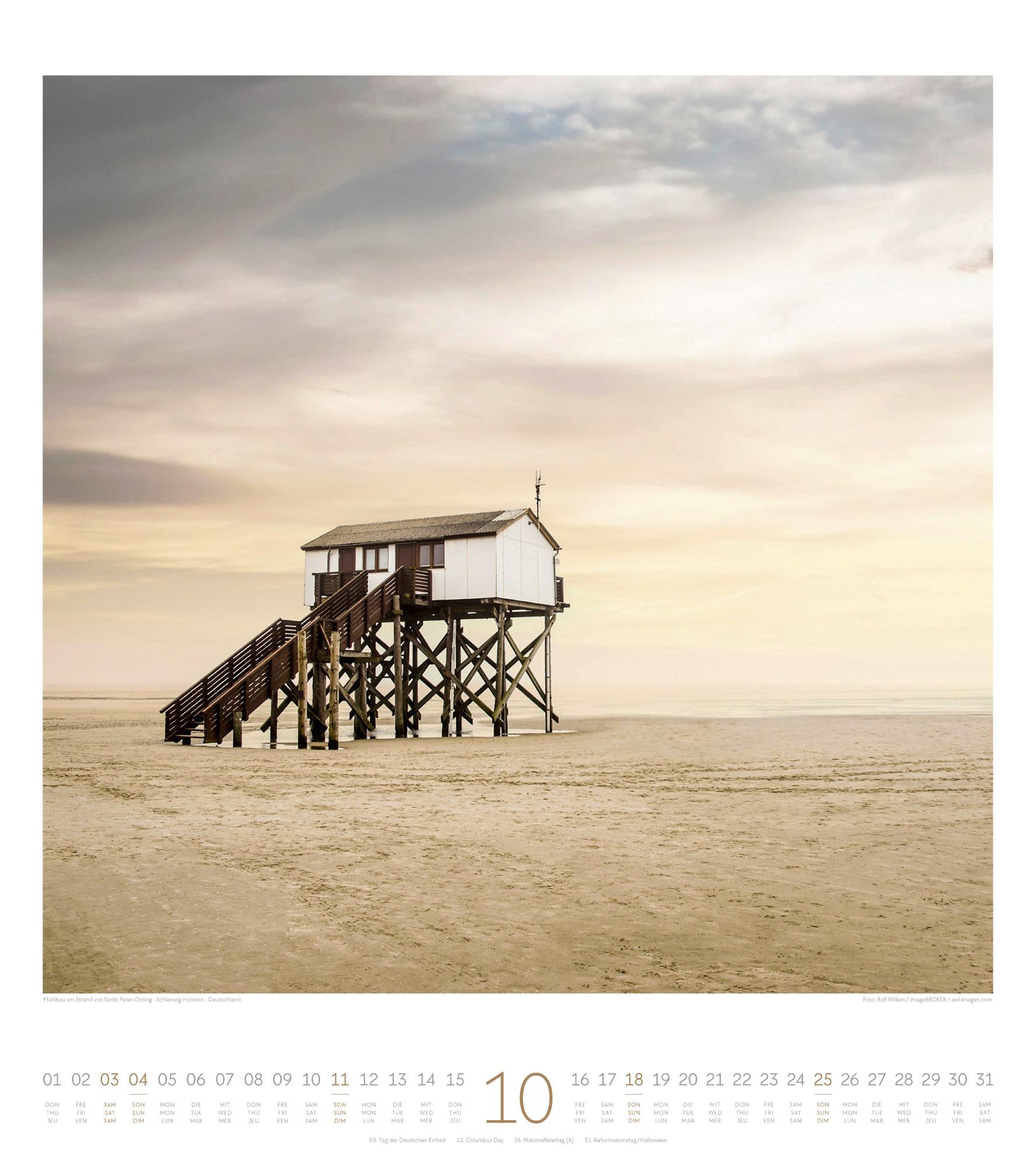 Beispielinhalt (Bild) Meeresstille Kalender 2026