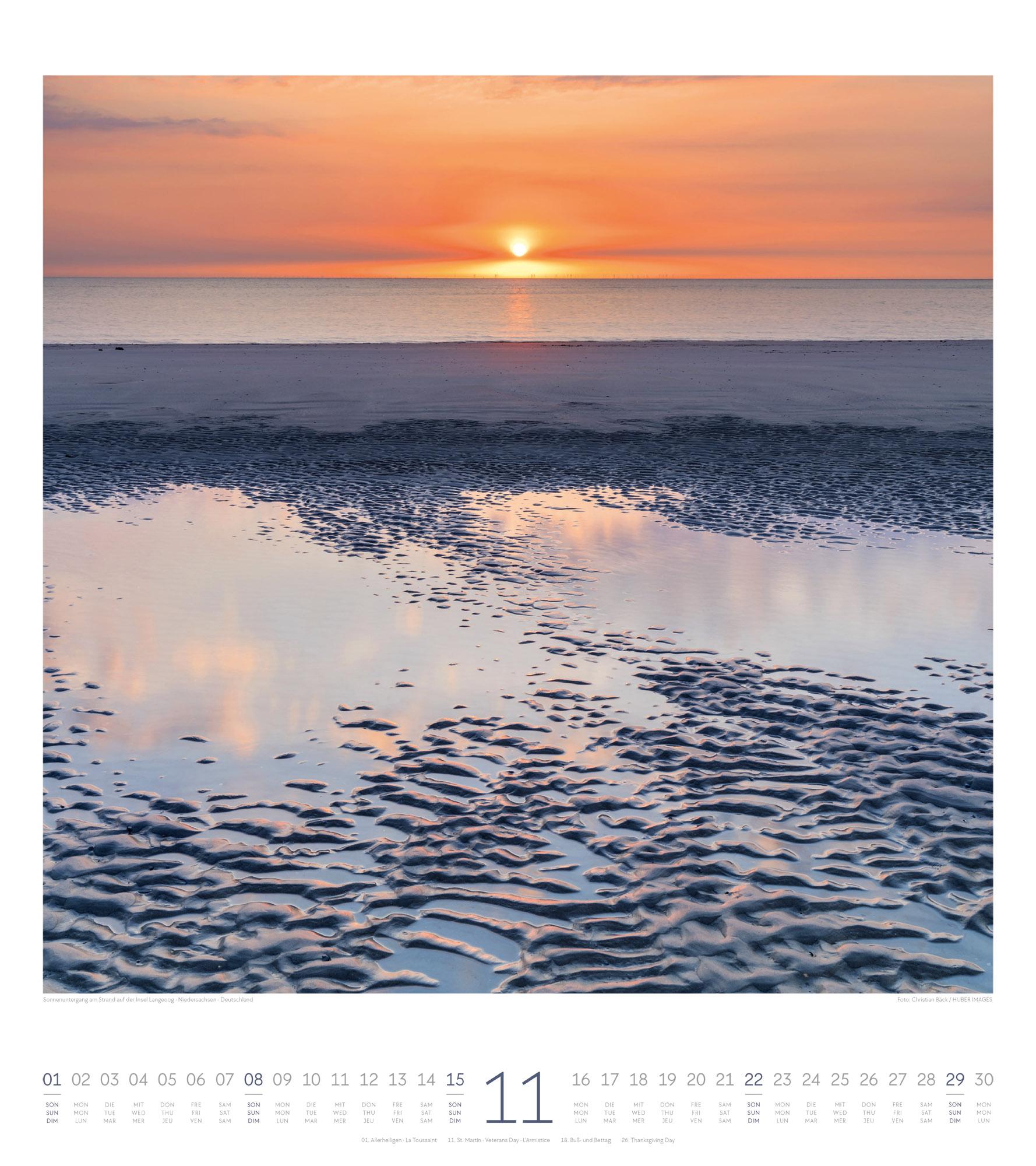 Beispielinhalt (Bild) Meeresstille Kalender 2026