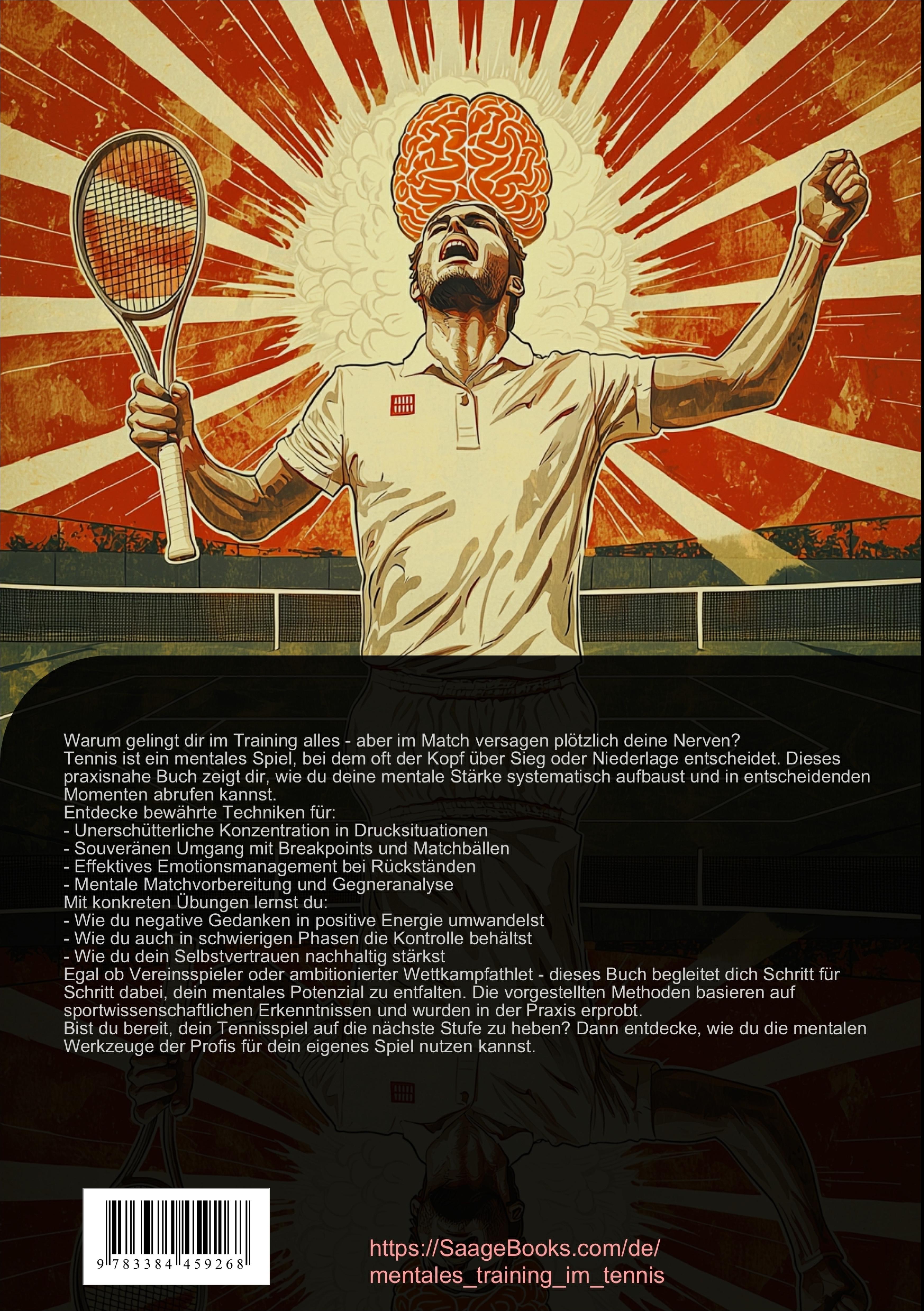 Rückseitencover Mentale Stärke im Tennis: Tennis im Kopf erfolgreich trainieren
