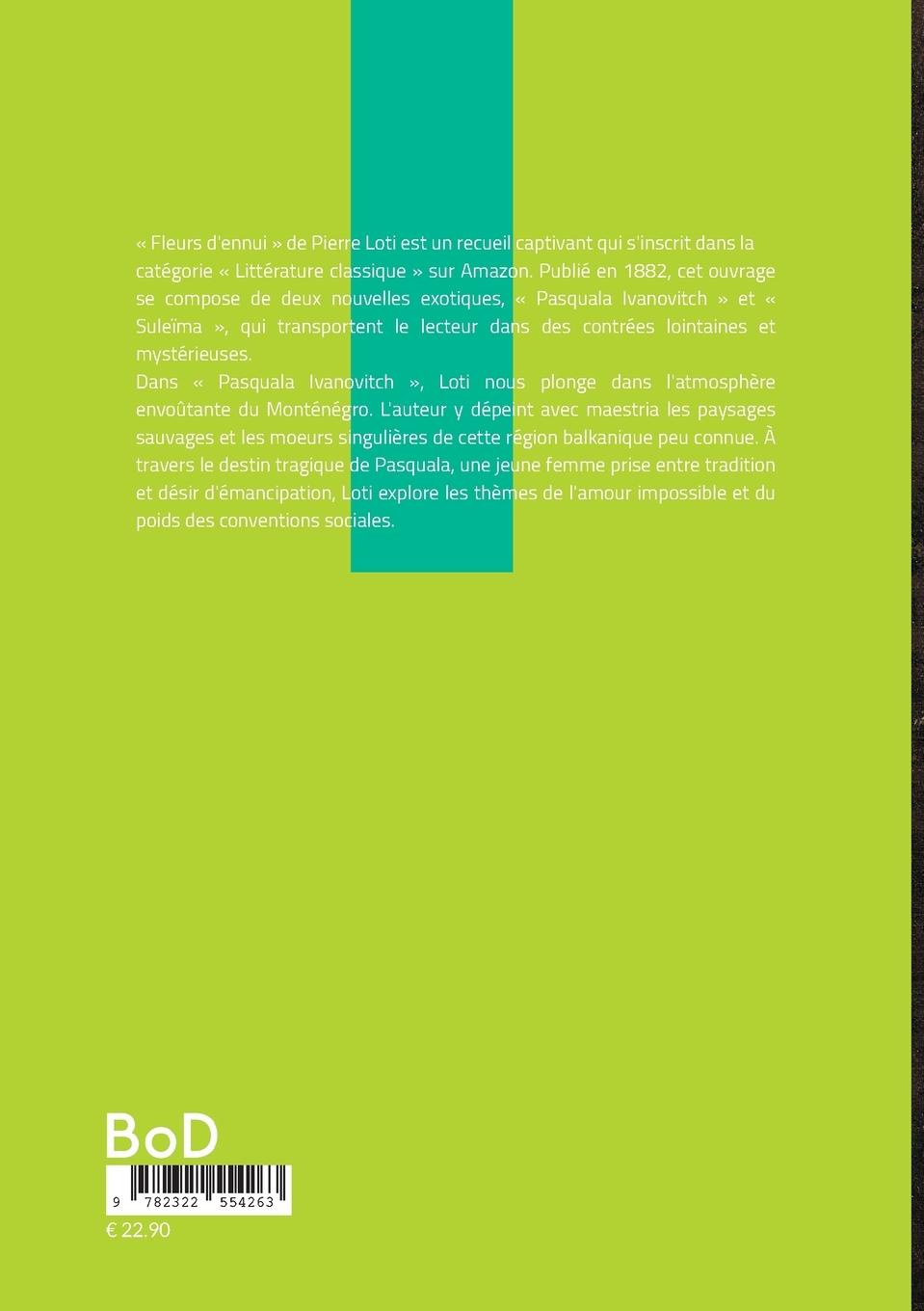 Rückseitencover Fleurs d'ennui