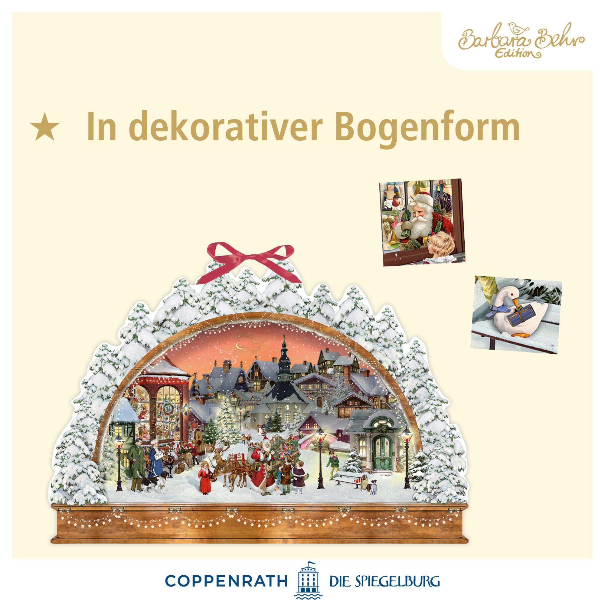 Beispielinhalt (Bild) Wand-Adventskalender - Nostalgischer Lichterbogen