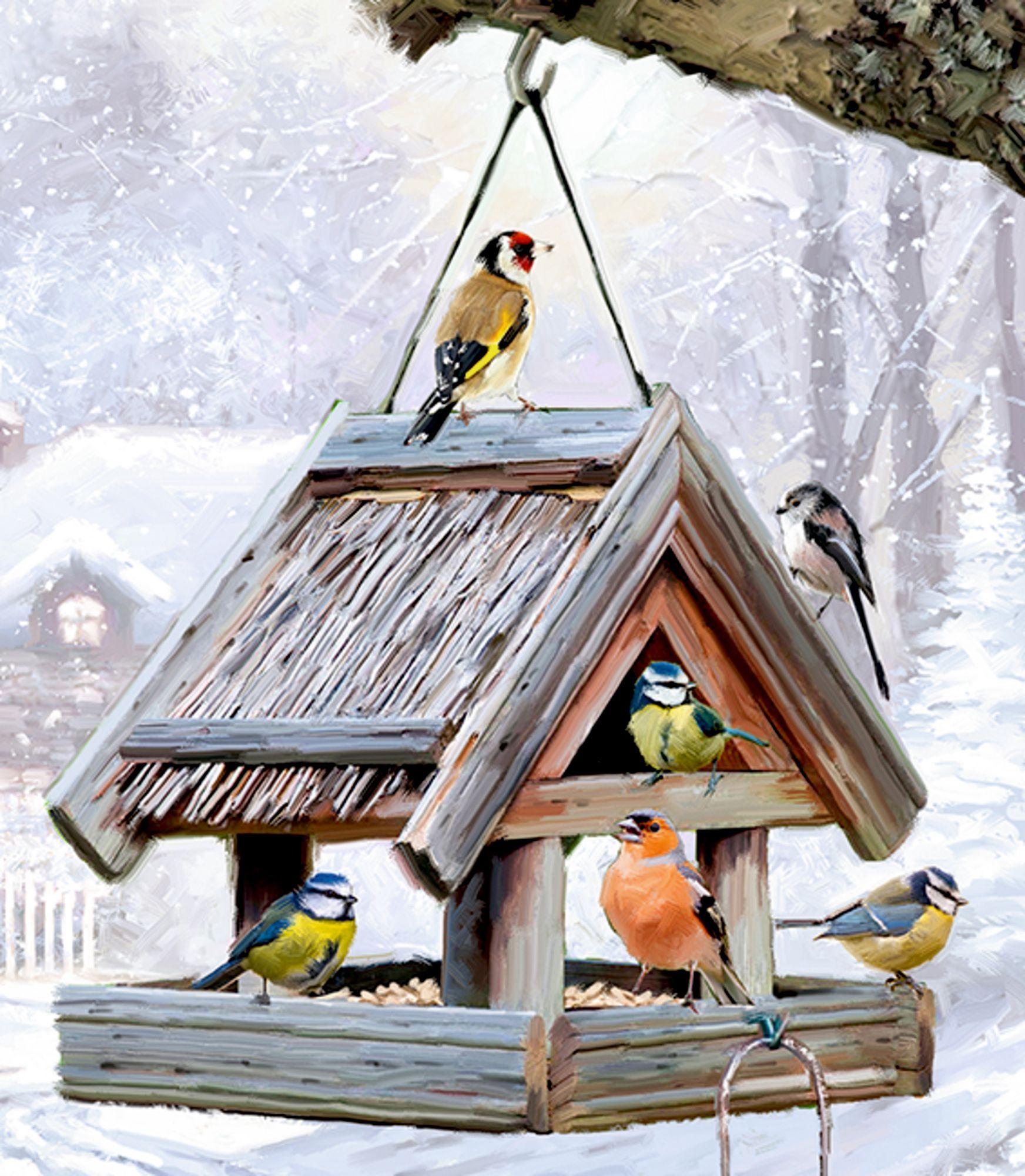 Beispielinhalt (Bild) Wand-Adventskalender - Nostalgische Weihnacht bei den Tieren im Stall