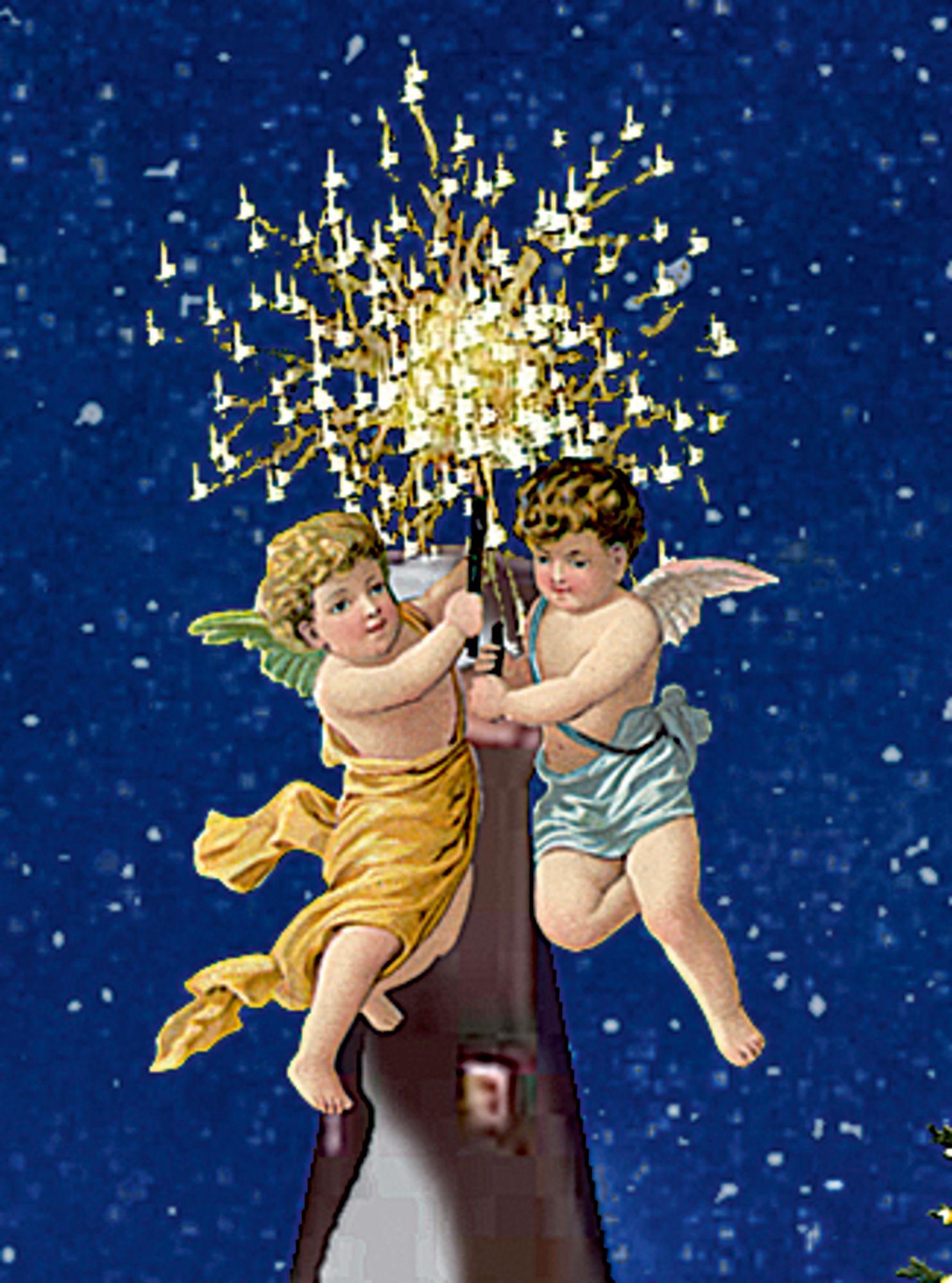 Beispielinhalt (Bild) Wand-Adventskalender - Weihnachtszauber auf dem Schloss