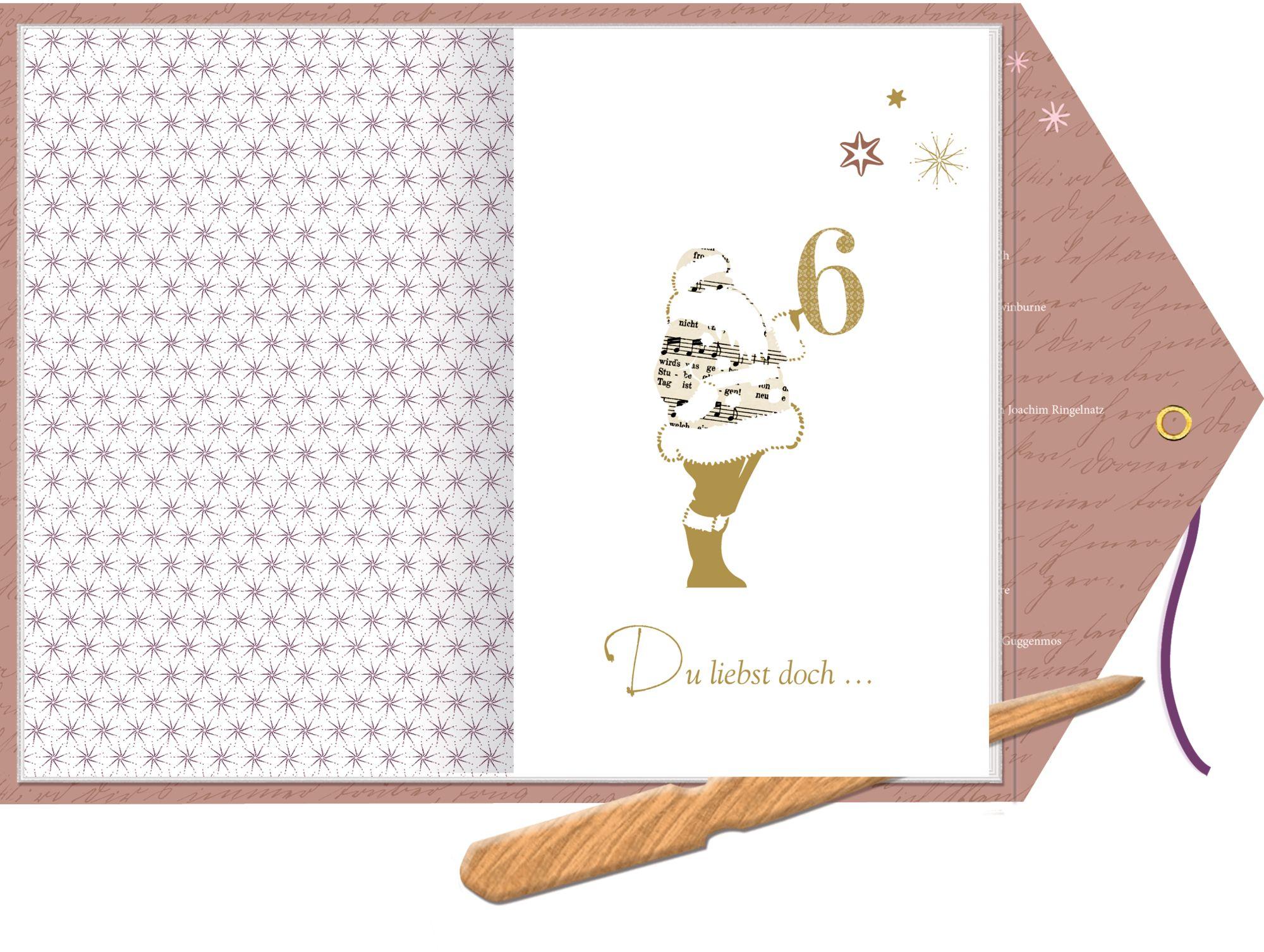 Beispielinhalt (Bild) Brief-Adventskalenderbuch - Advent auf Samtpfoten