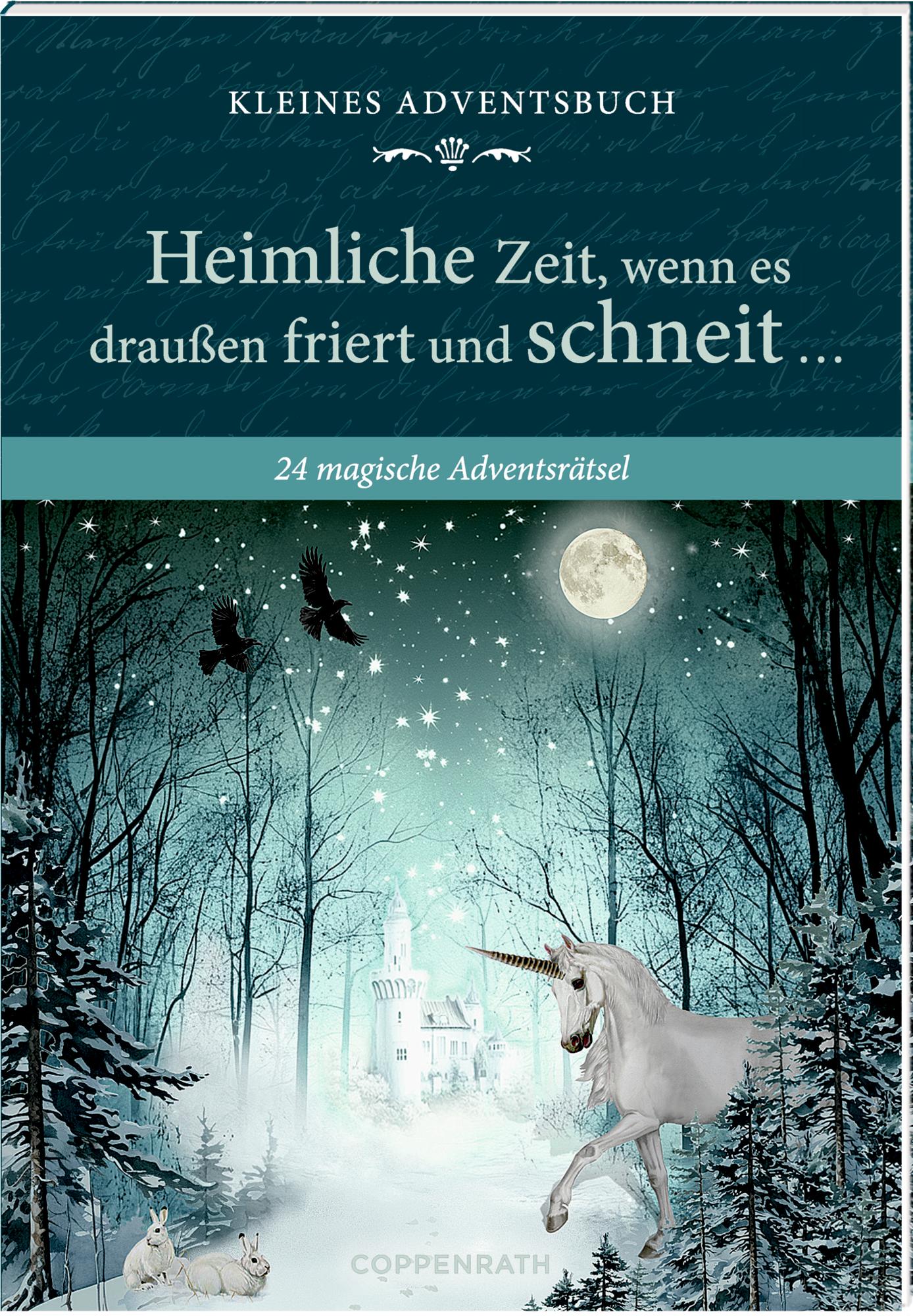 Vorderes Coverbild Adventskalenderbuch mit Türchen - Heimliche Zeit, wenn es draußen friert und schneit ...