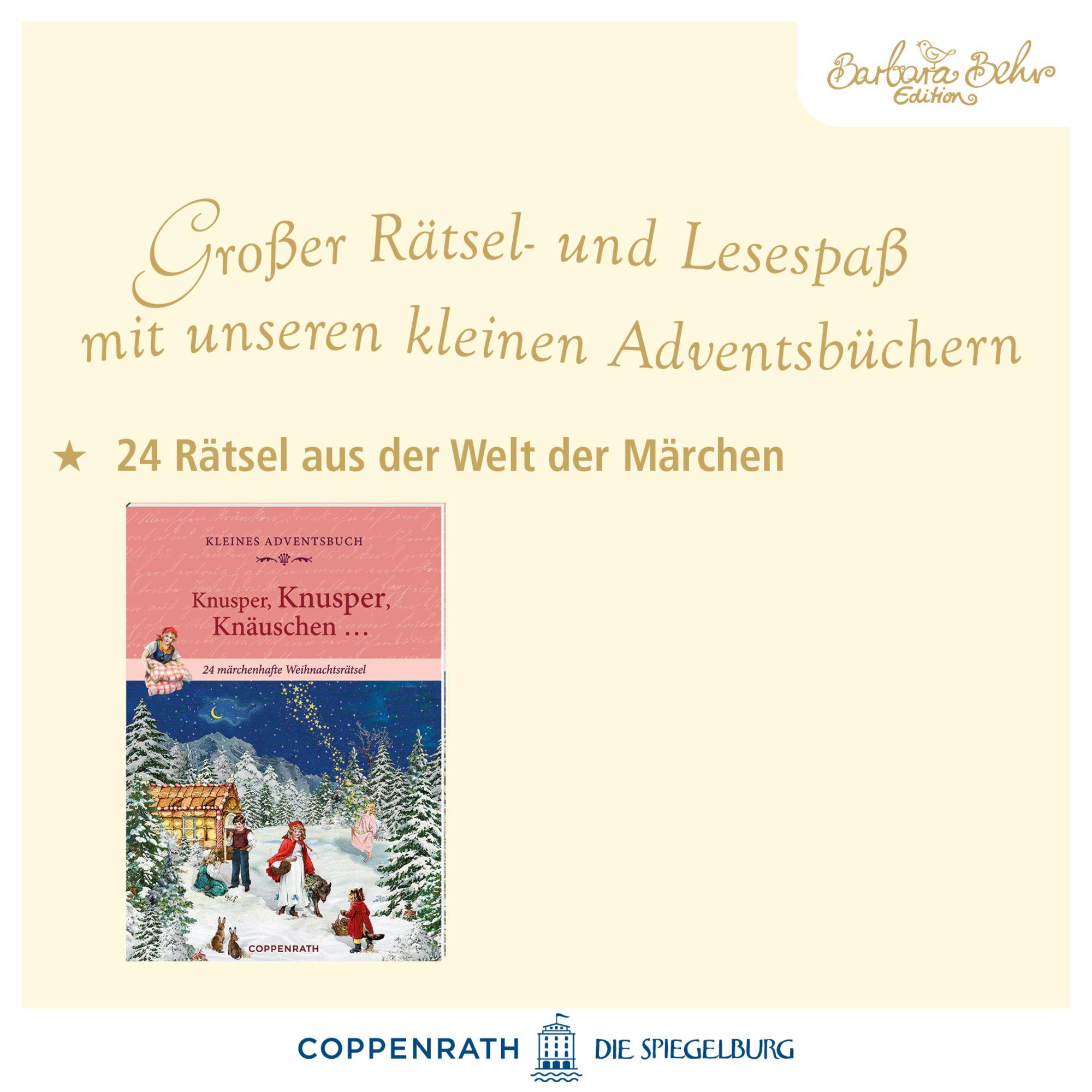 Beispielinhalt (Bild) Adventskalenderbuch mit Türchen - Knusper, knusper, knäuschen ...