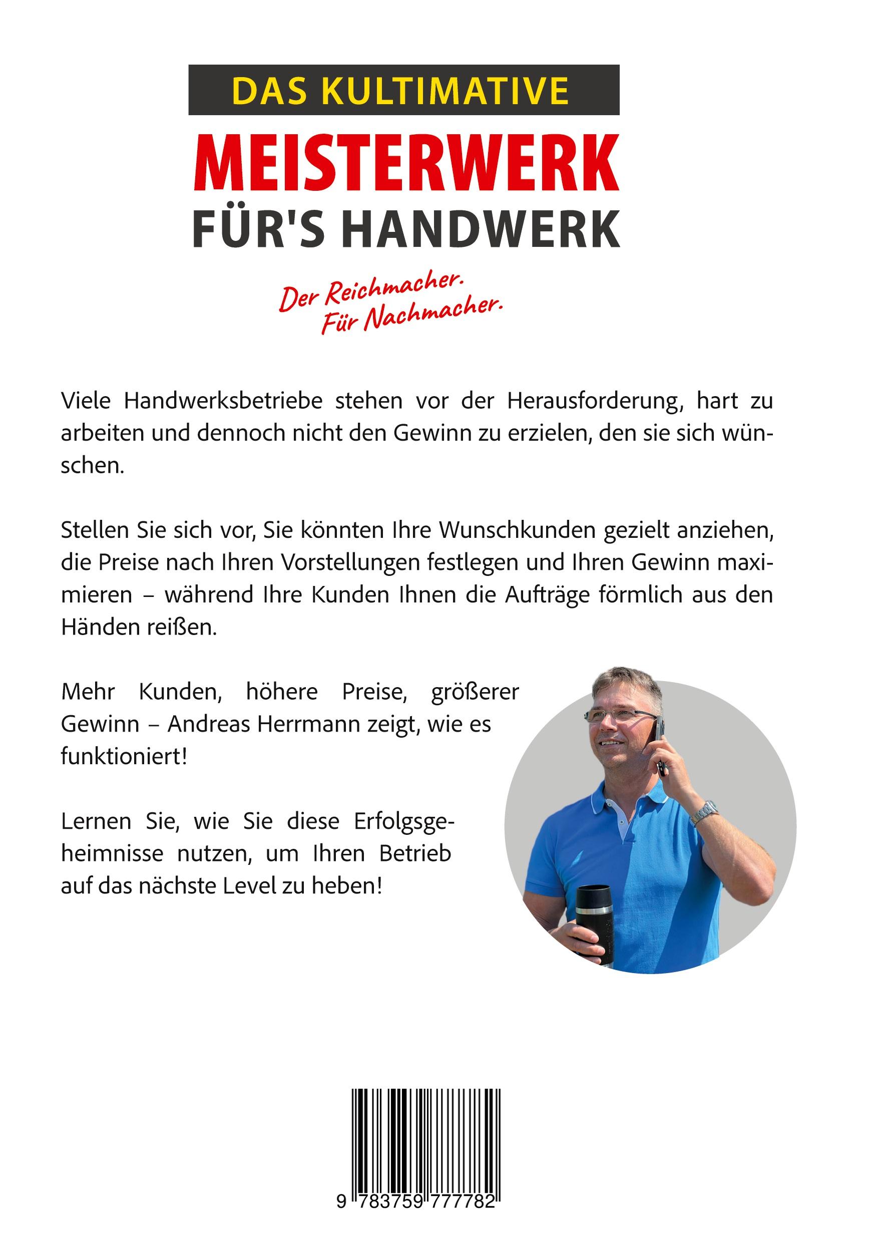 Rückseitencover Das kultimative Meisterwerk für's Handwerk
