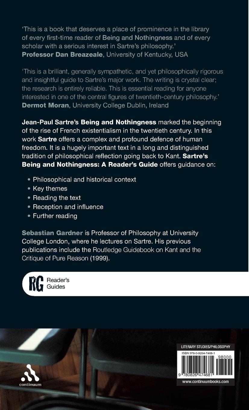Rückseitencover Sartre's 'Being and Nothingness'