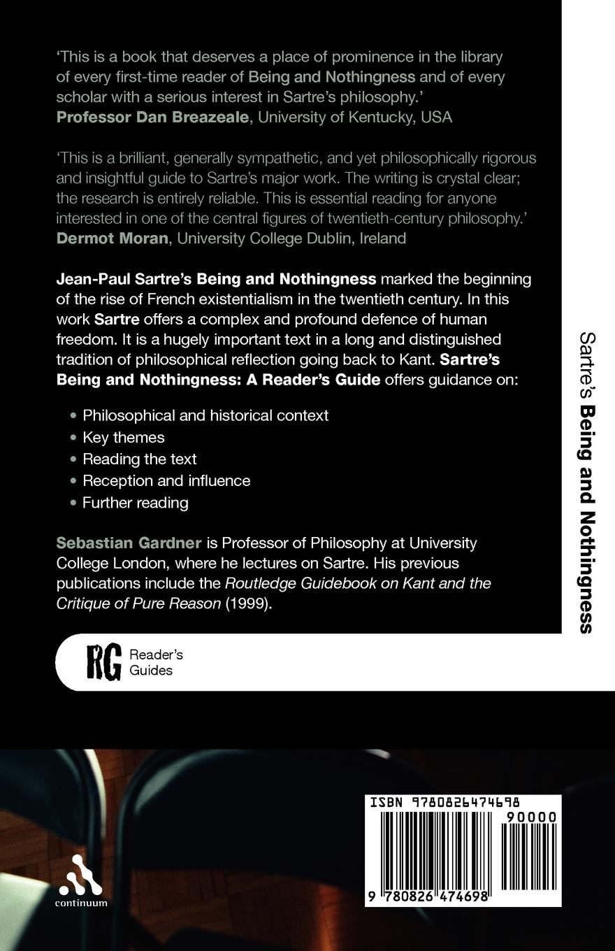 Rückseitencover Sartre's Being and Nothingness
