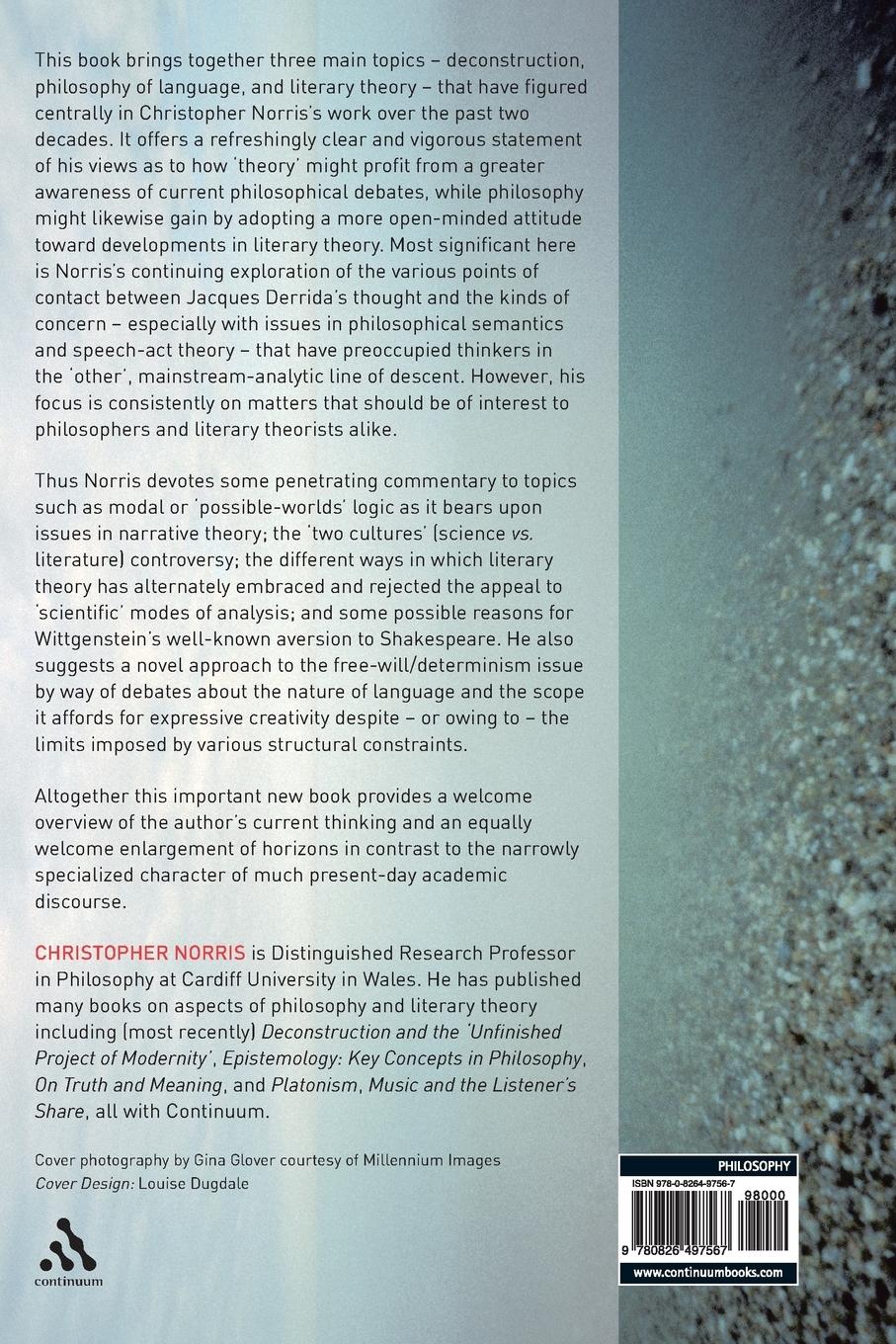 Rückseitencover Fiction, Philosophy and Literary Theory