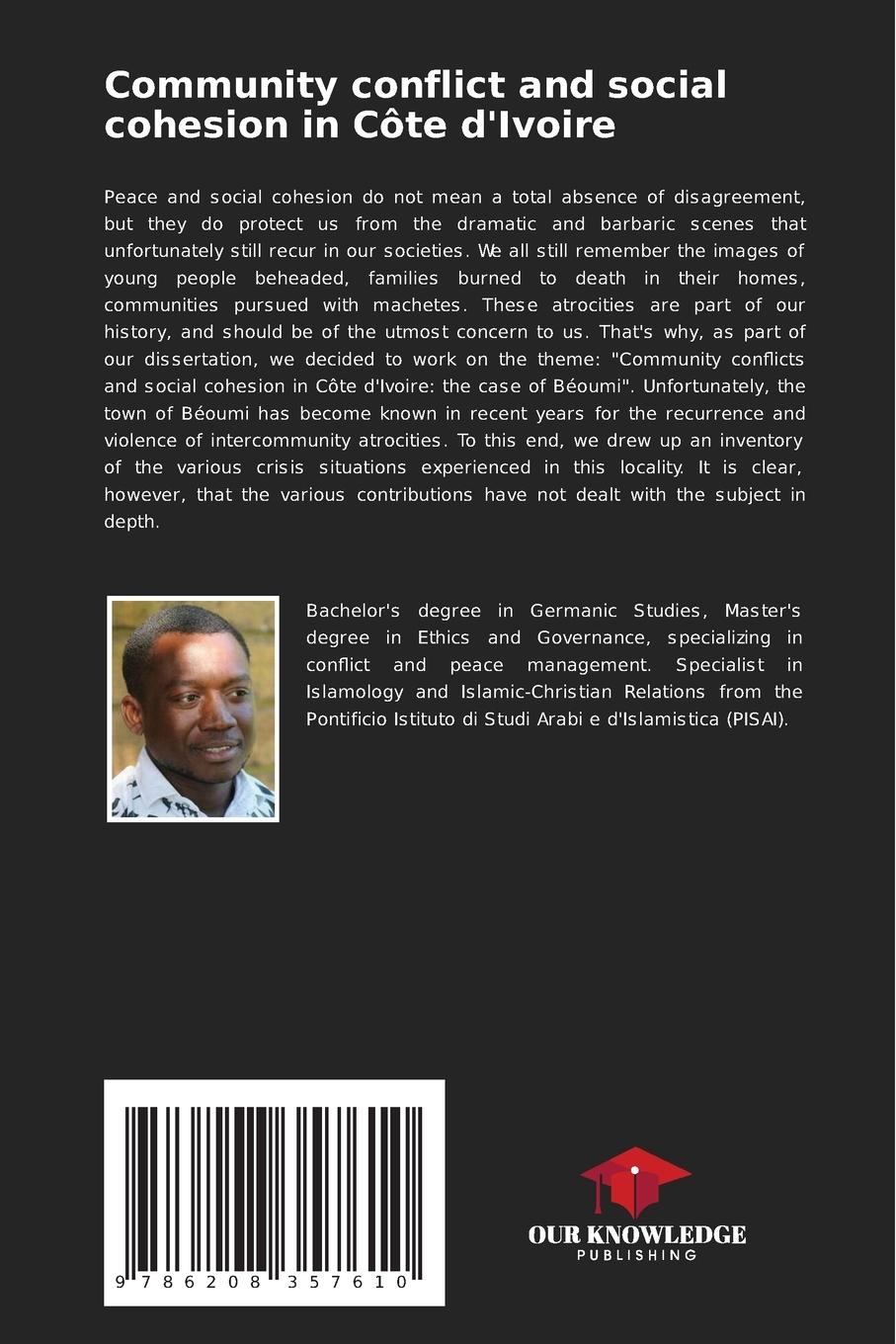 Rückseitencover Community conflict and social cohesion in Côte d'Ivoire